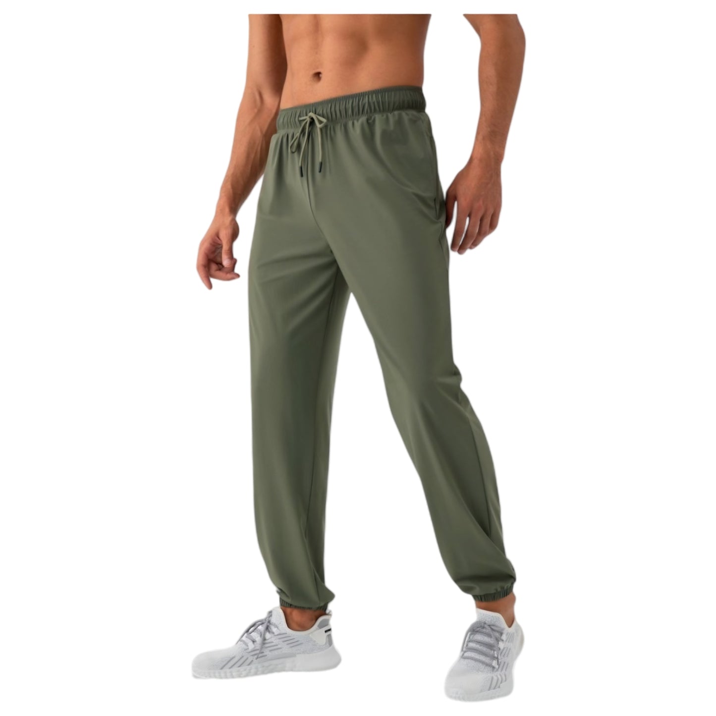 Men's Lightweight Stretch Lounge Pants with Adjustable Drawstring Waist and Straight Leg Fit