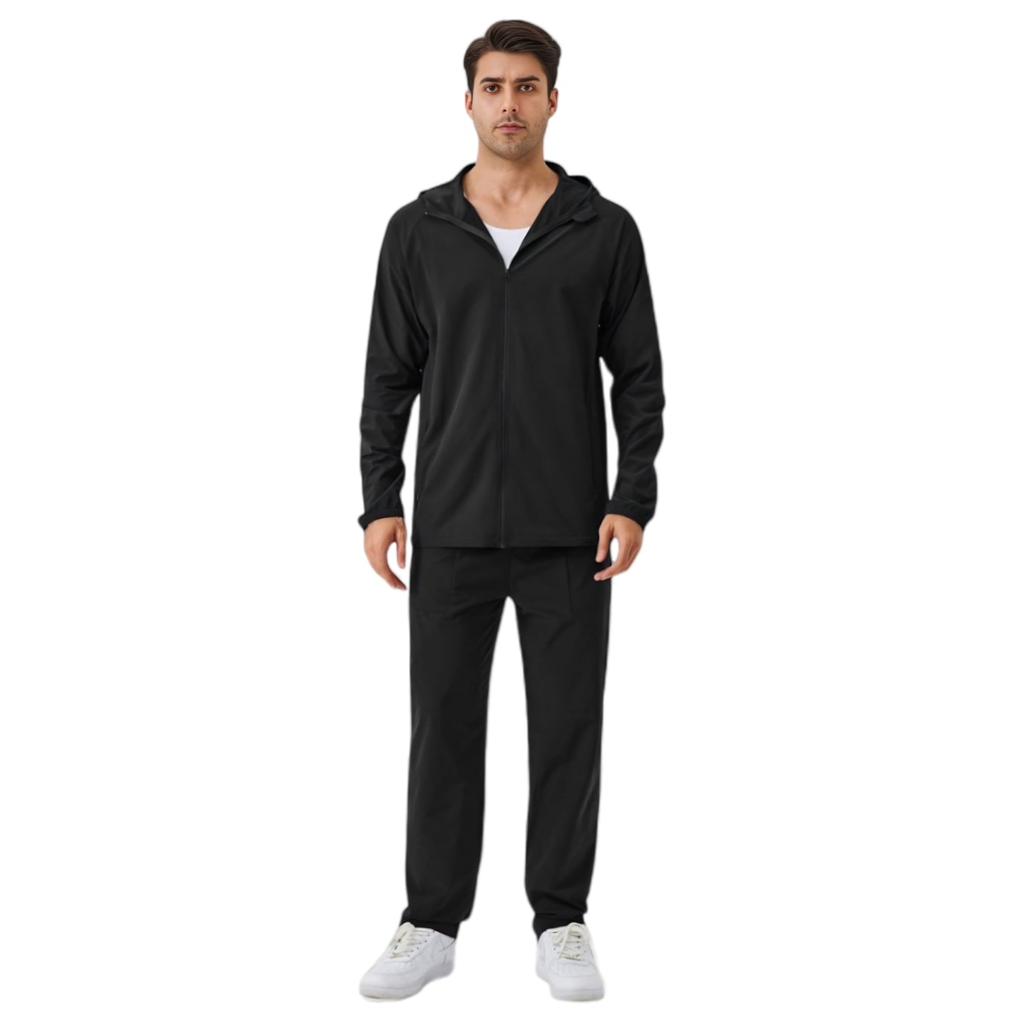 Men's Relaxed Fit Drawstring Pants with Patch Pockets and Elastic Waistband for Casual Wear
