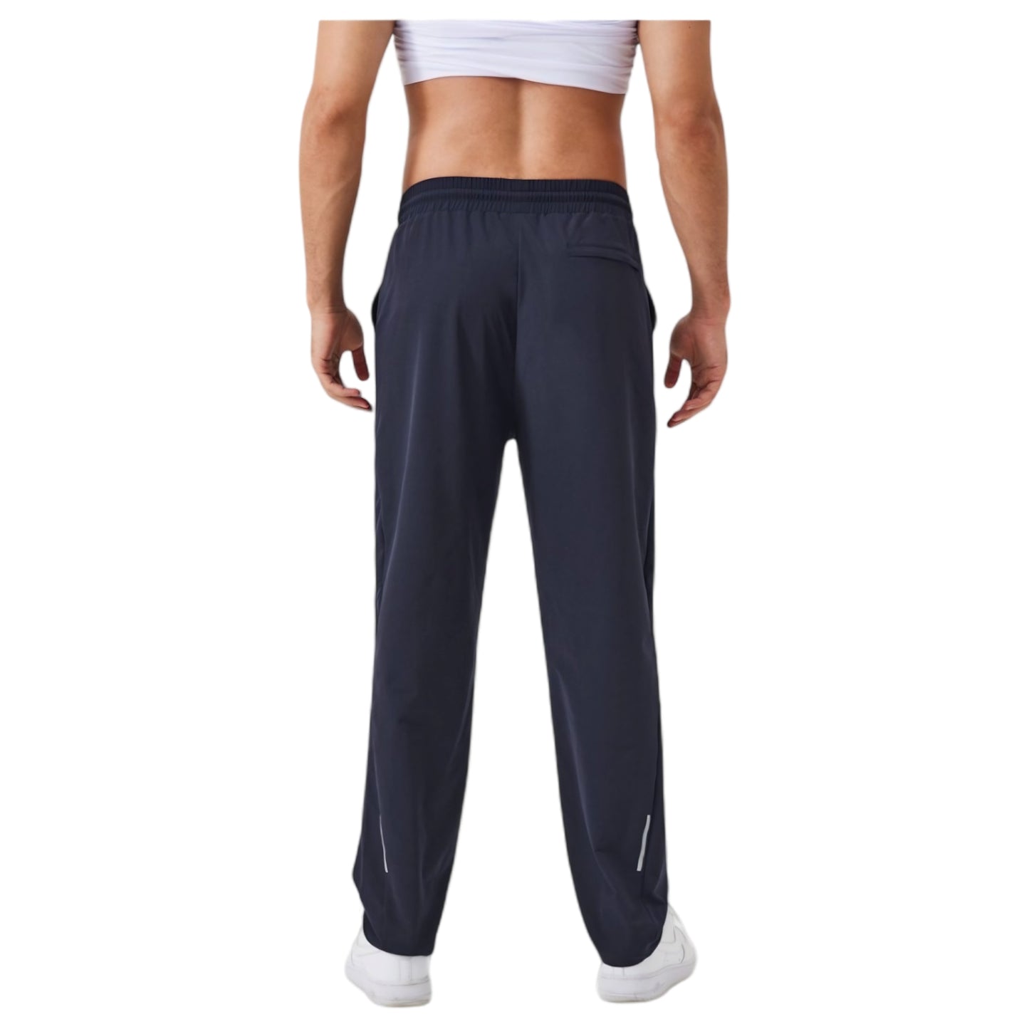 Men's Relaxed Fit Drawstring Pants with Patch Pockets and Elastic Waistband for Casual Wear