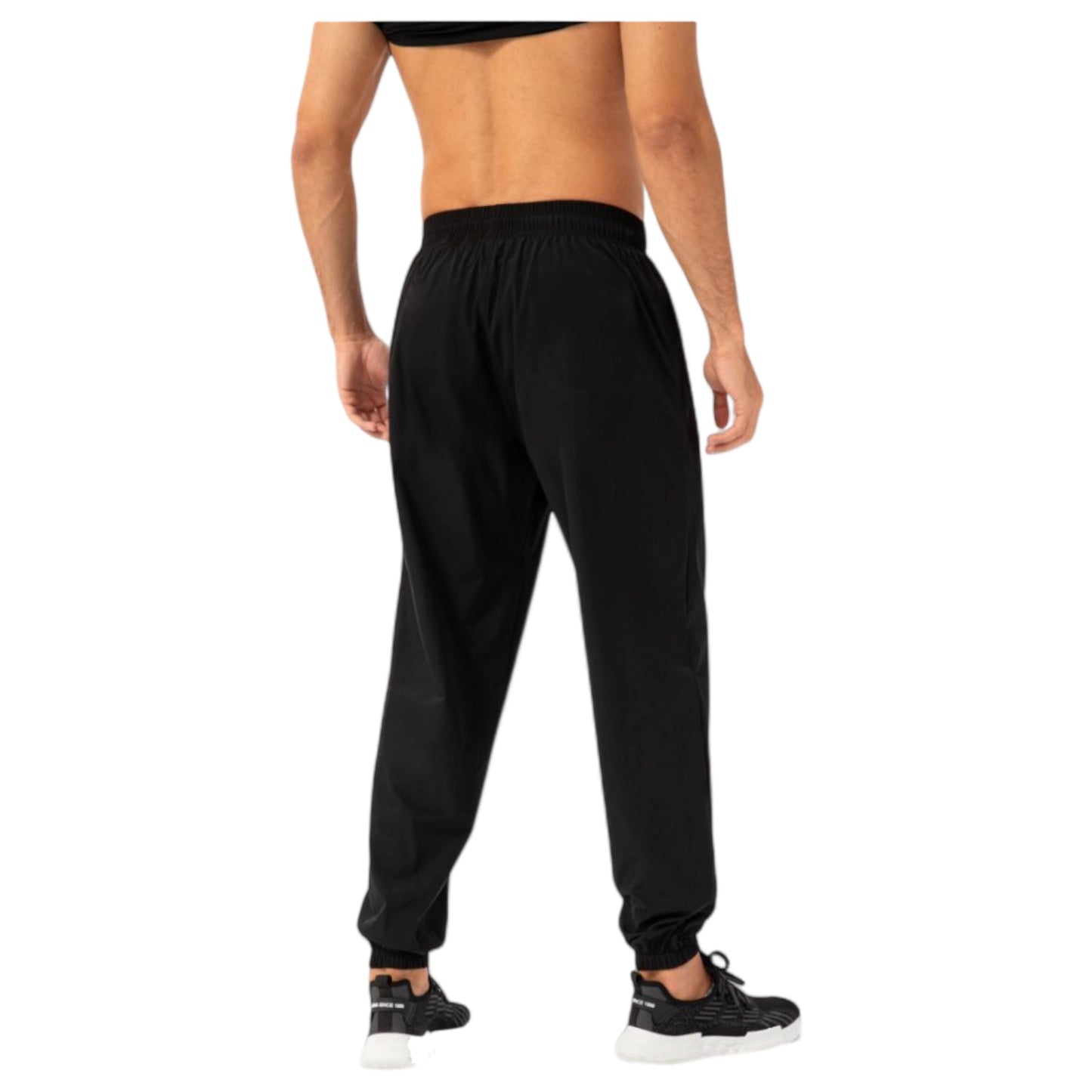 Men's Athletic Drawstring Pants with Zipper Pockets and Elastic Waistband for Active and Casual Wear