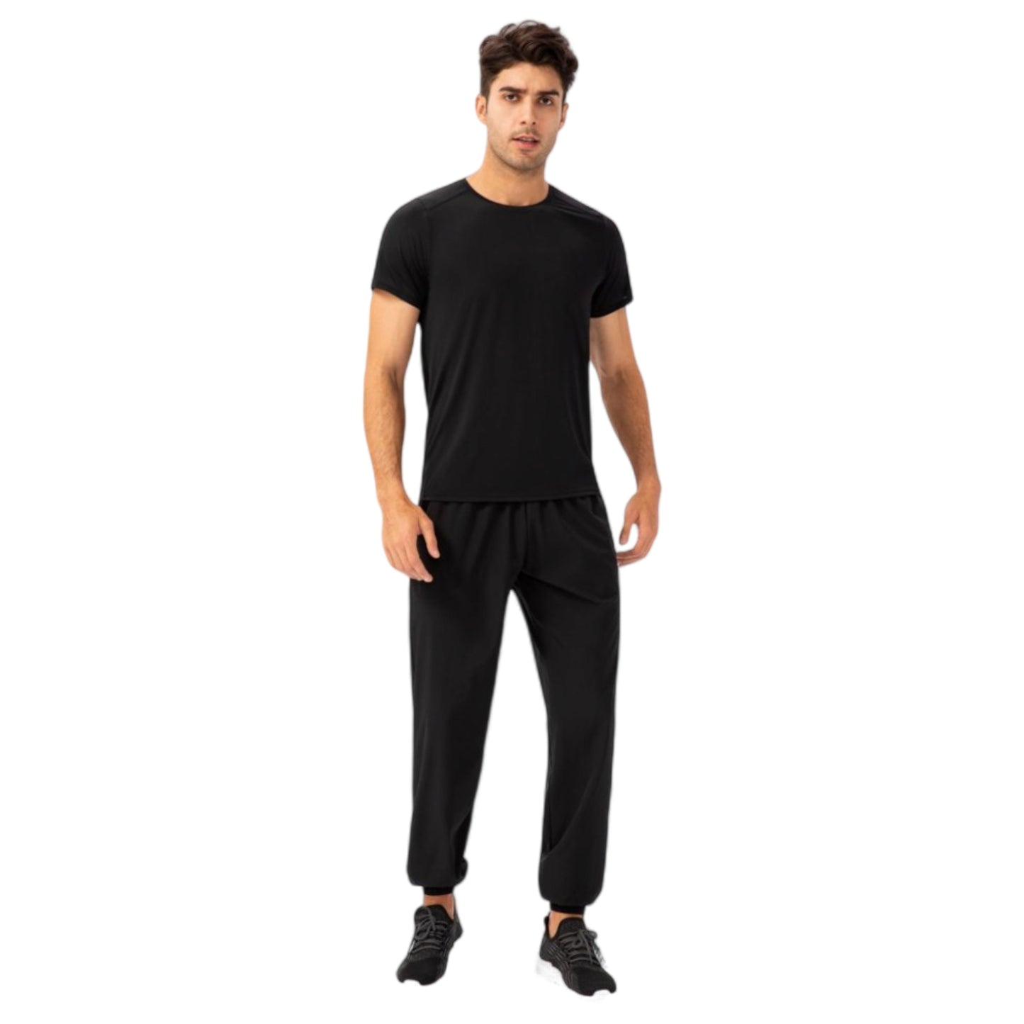 Men's Athletic Drawstring Pants with Zipper Pockets and Elastic Waistband for Active and Casual Wear