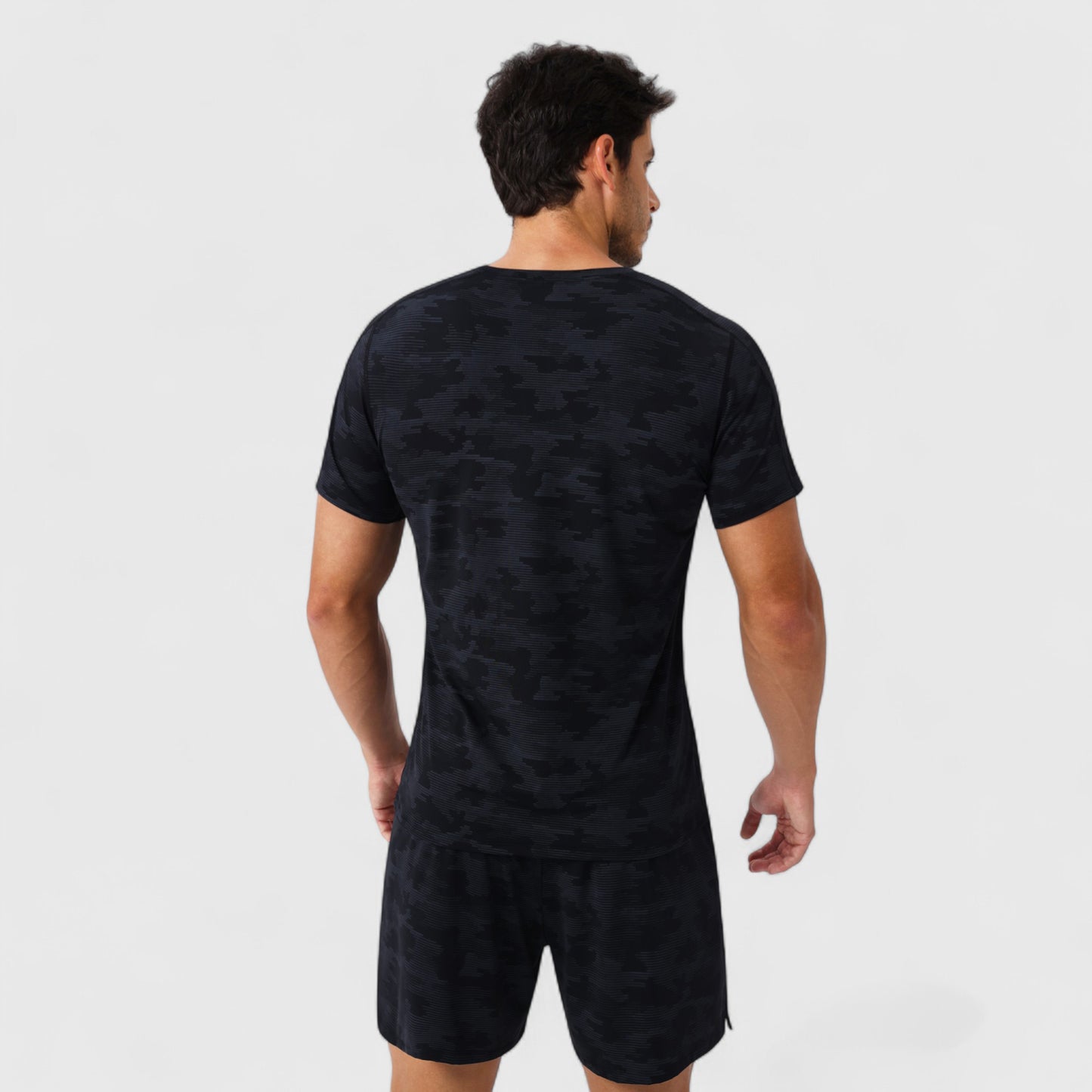 Men's Camo Print Short Sleeve Performance Tee with Quick-Dry Lightweight Stretch Fabric
