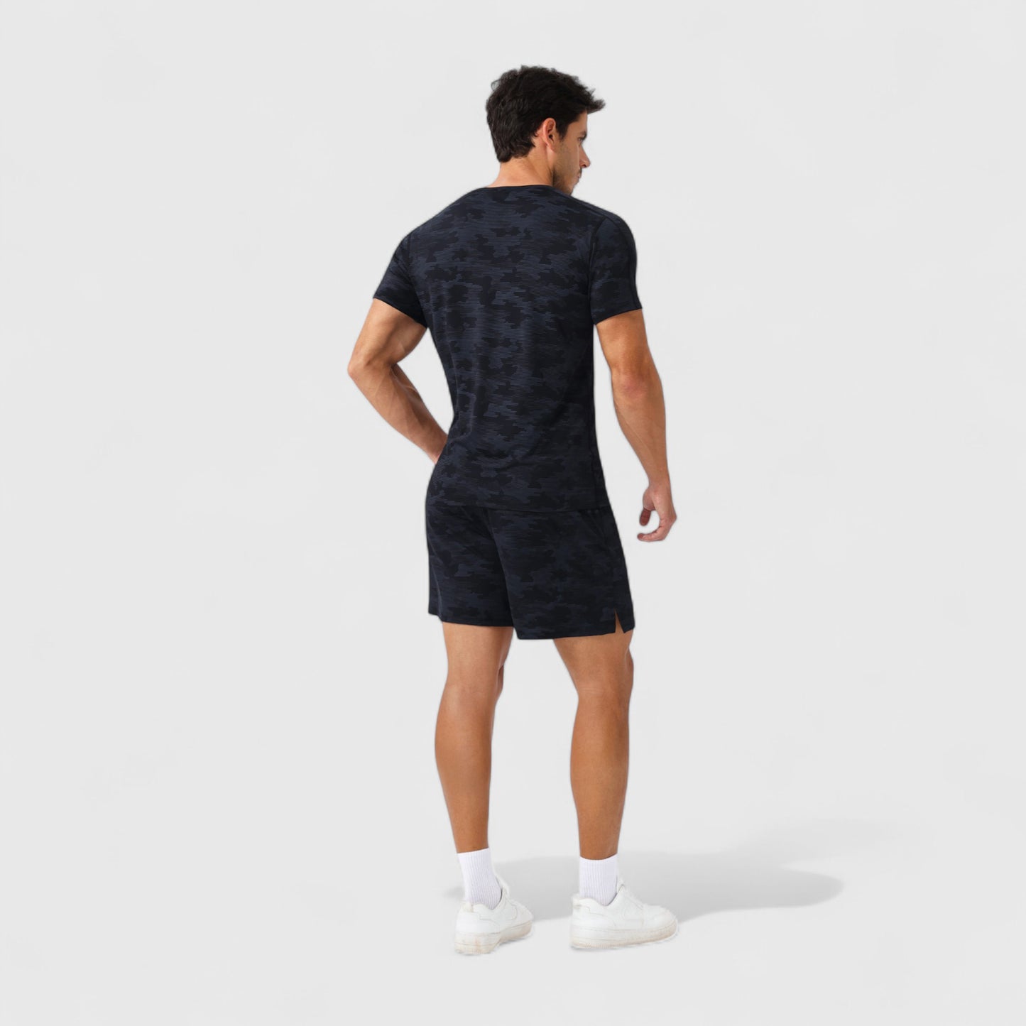 Men's Camo Print Short Sleeve Performance Tee with Quick-Dry Lightweight Stretch Fabric