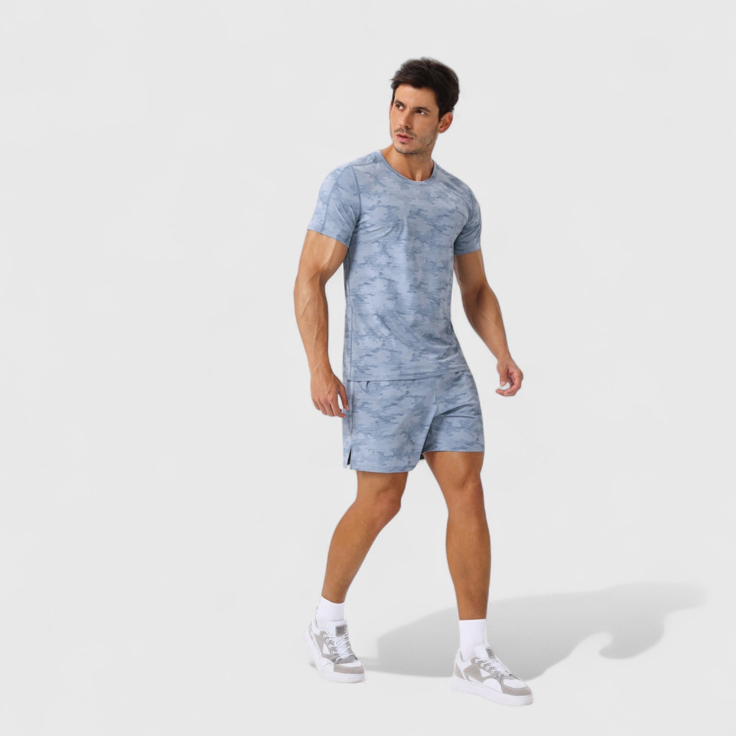 Men's Camo Print Short Sleeve Performance Tee with Quick-Dry Lightweight Stretch Fabric