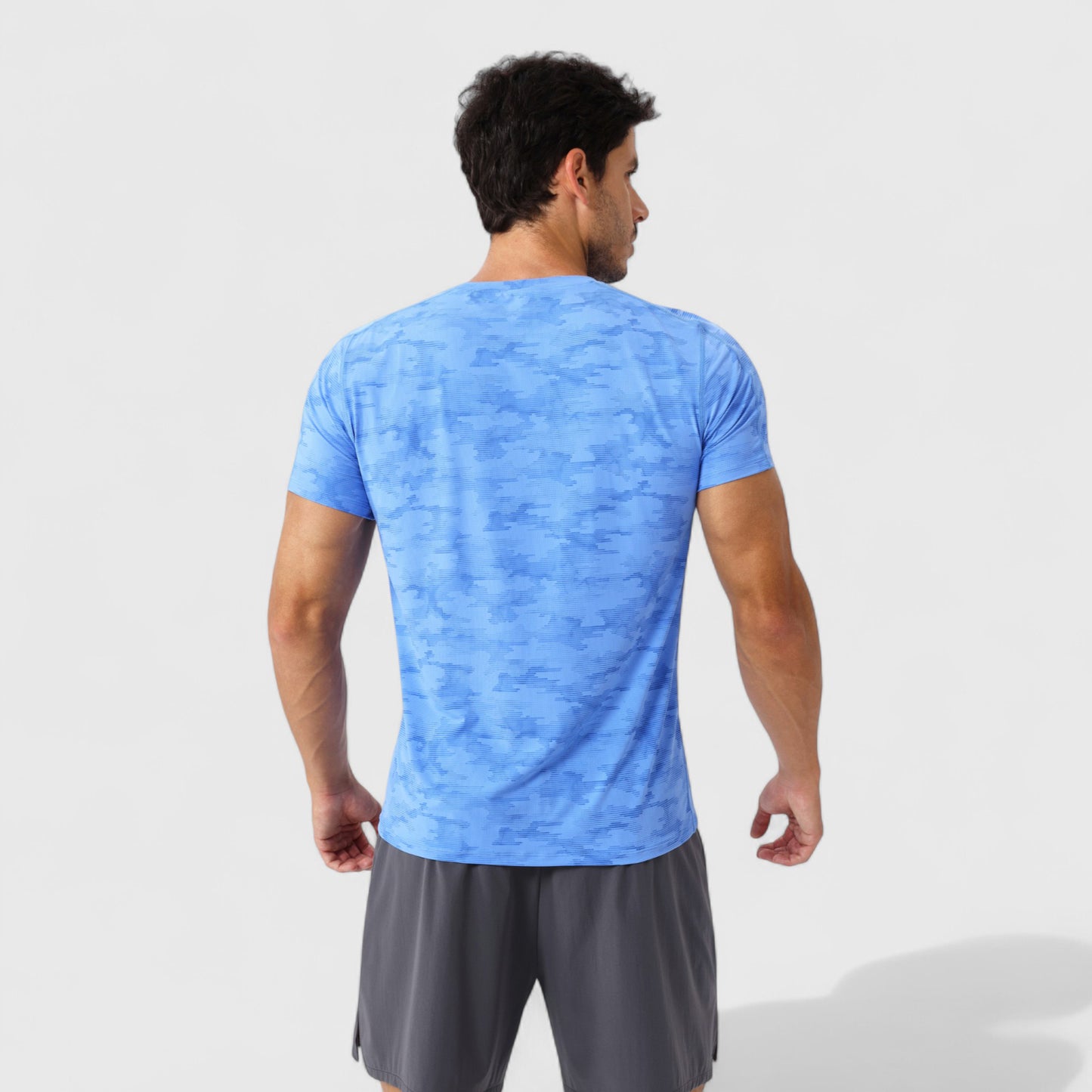 Men's Camo Print Short Sleeve Performance Tee with Quick-Dry Lightweight Stretch Fabric
