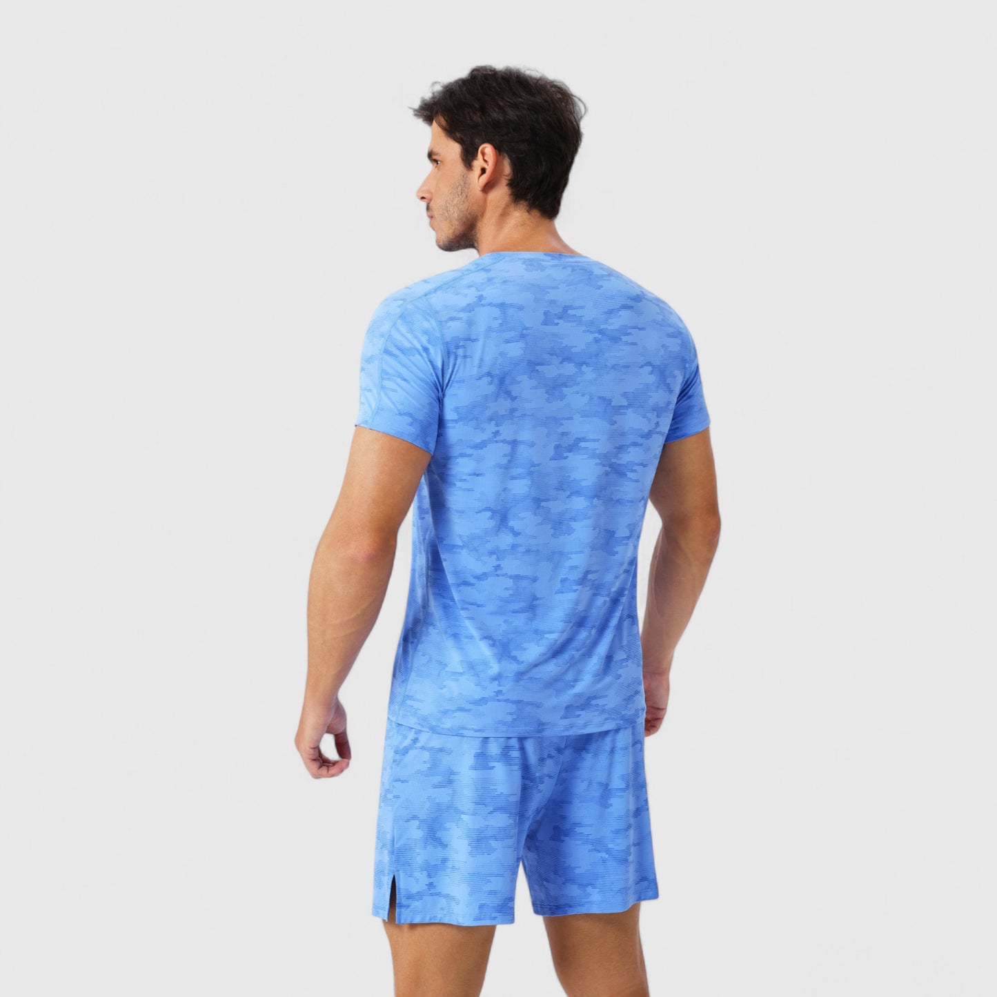 Men's Camo Print Short Sleeve Performance Tee with Quick-Dry Lightweight Stretch Fabric