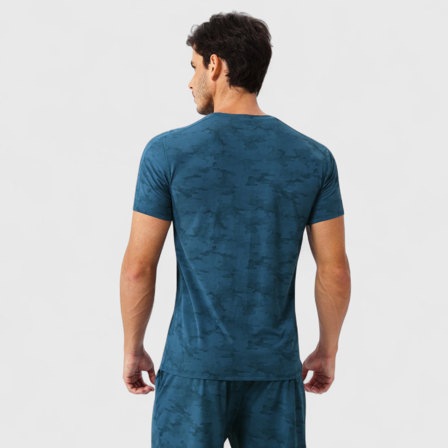 Men's Camo Print Short Sleeve Performance Tee with Quick-Dry Lightweight Stretch Fabric