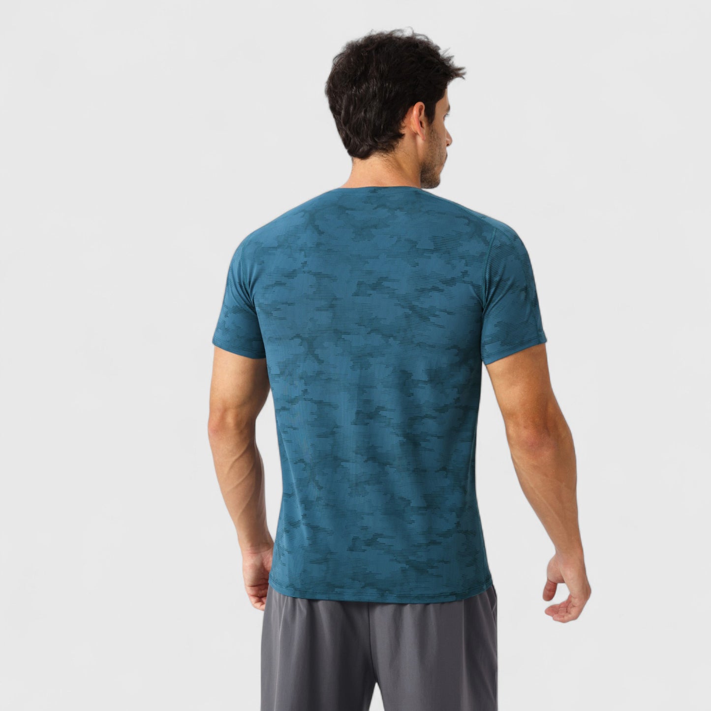 Men's Camo Print Short Sleeve Performance Tee with Quick-Dry Lightweight Stretch Fabric