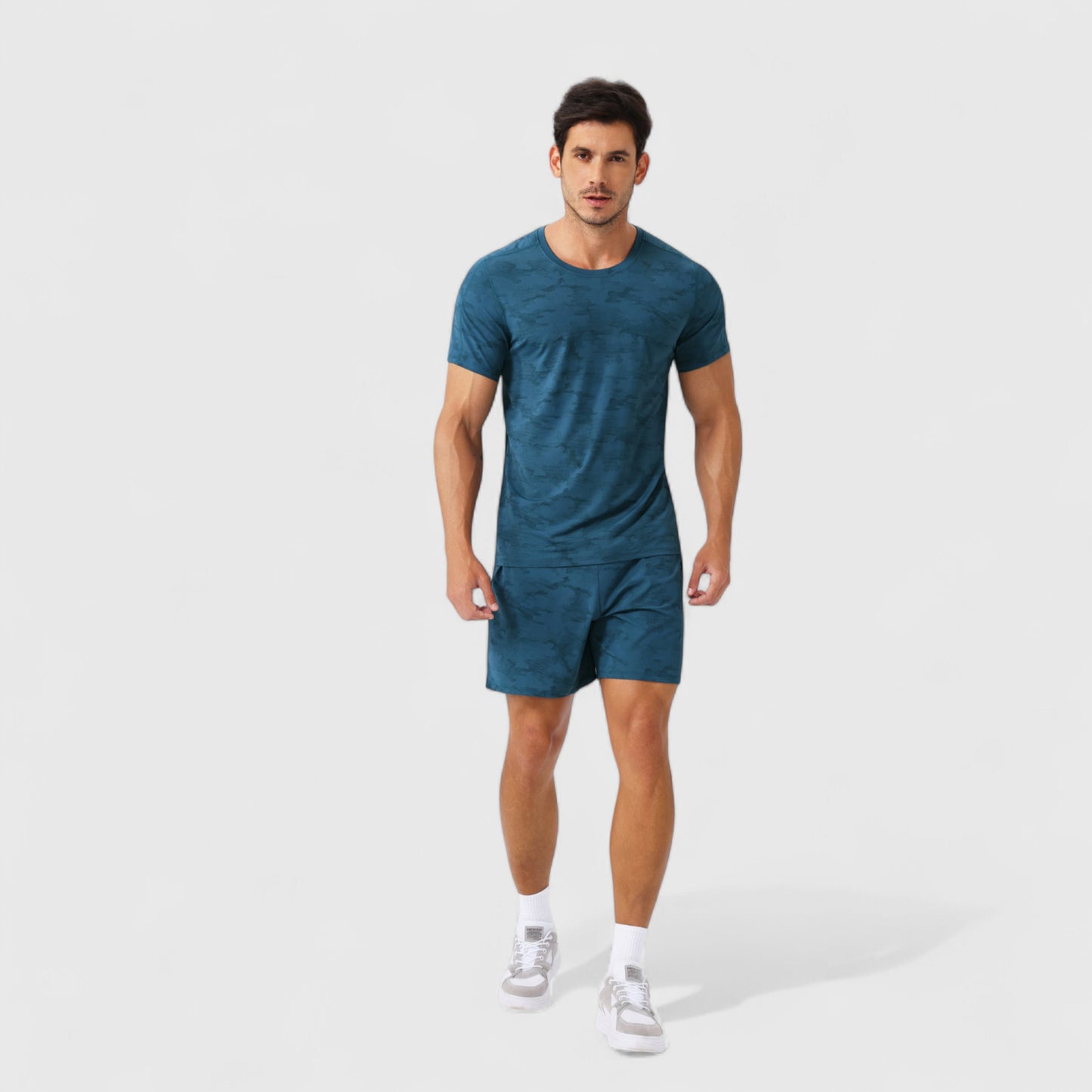 Men's Camo Print Short Sleeve Performance Tee with Quick-Dry Lightweight Stretch Fabric