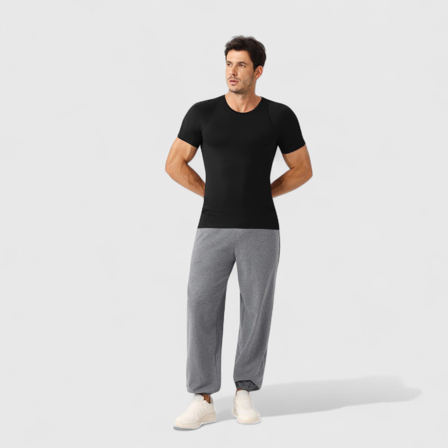 Men's Fitted Short Sleeve Performance T-Shirt with Stretch Fabric and Moisture-Wicking Comfort