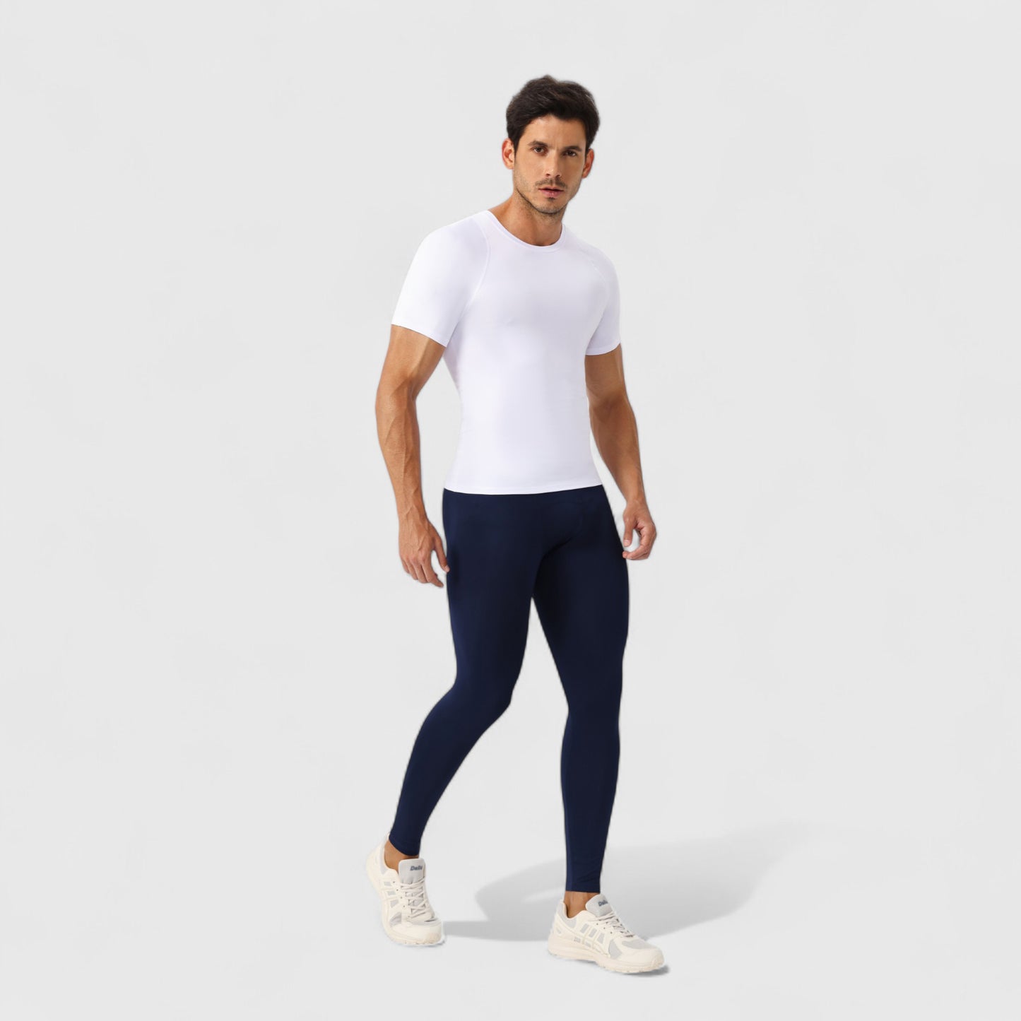 Men's Fitted Short Sleeve Performance T-Shirt with Stretch Fabric and Moisture-Wicking Comfort