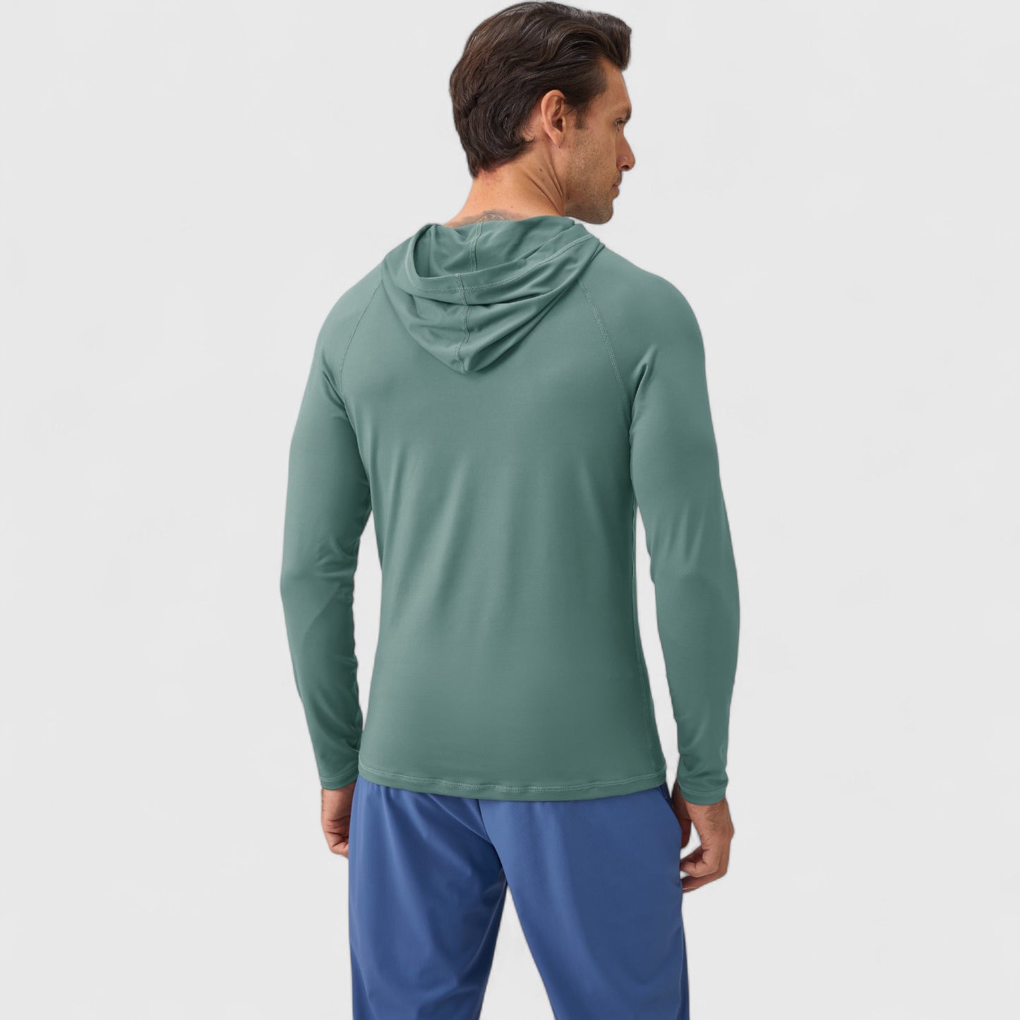 Men's Long Sleeve Pullover Hoodie with Front Kangaroo Pocket and Athletic Fit