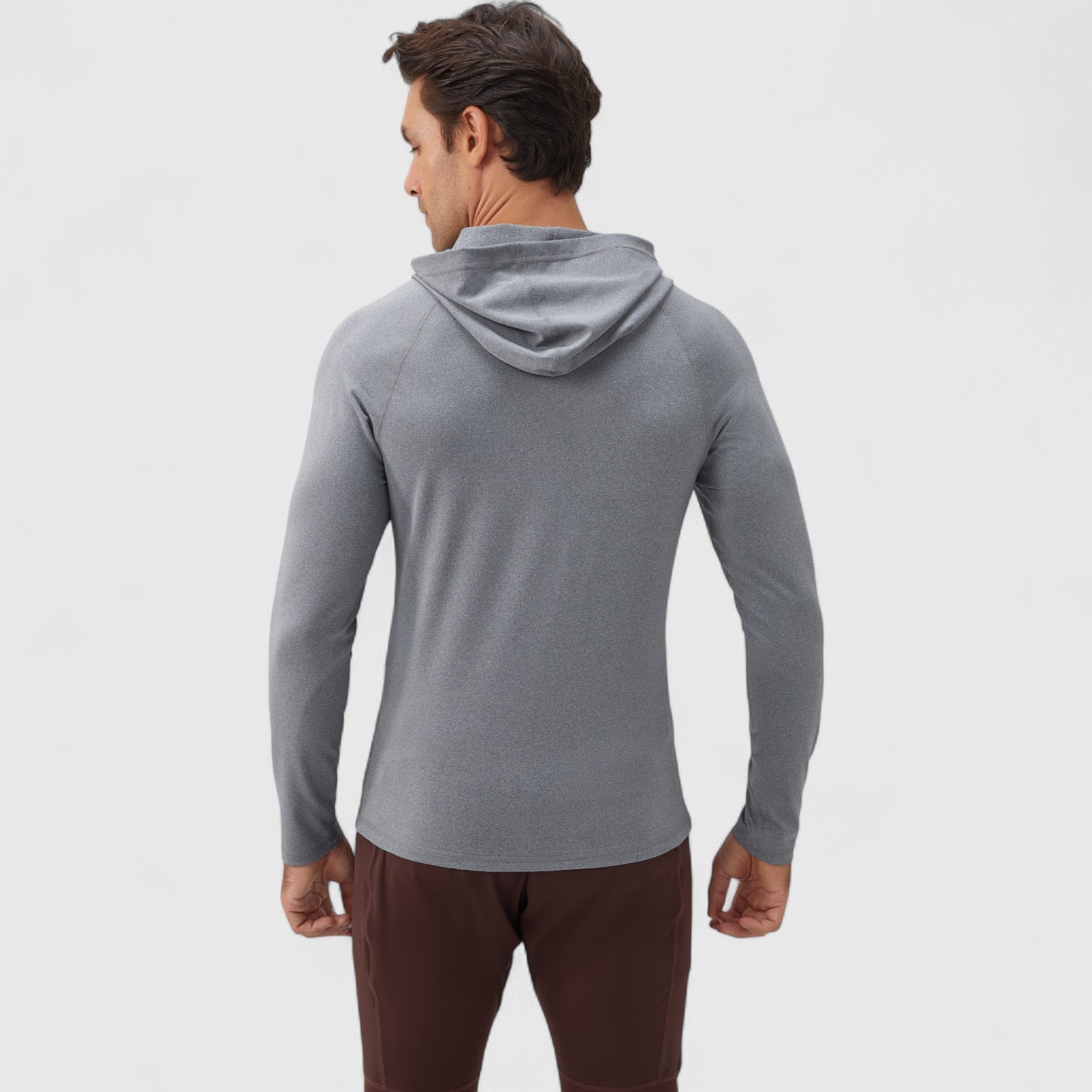 Men's Long Sleeve Pullover Hoodie with Front Kangaroo Pocket and Athletic Fit