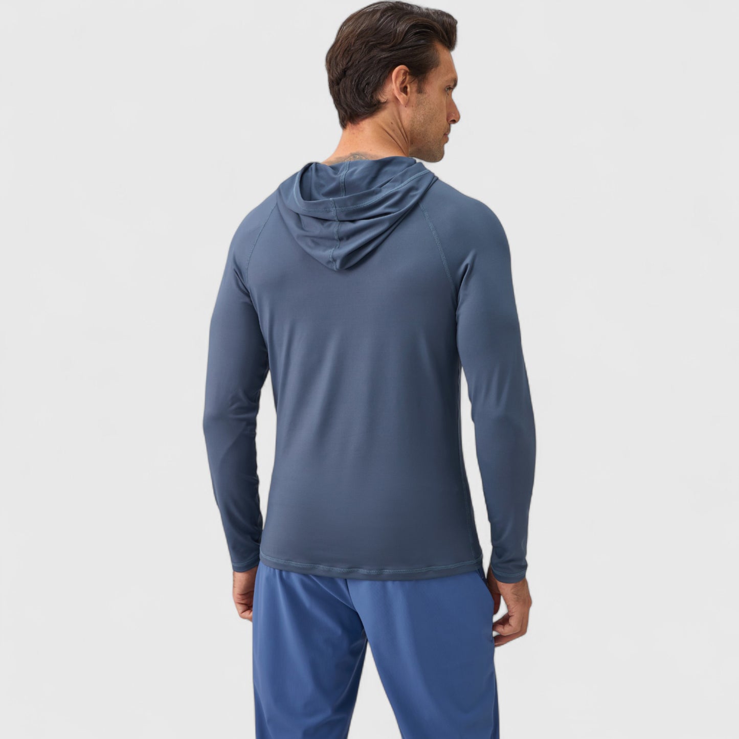 Men's Long Sleeve Pullover Hoodie with Front Kangaroo Pocket and Athletic Fit