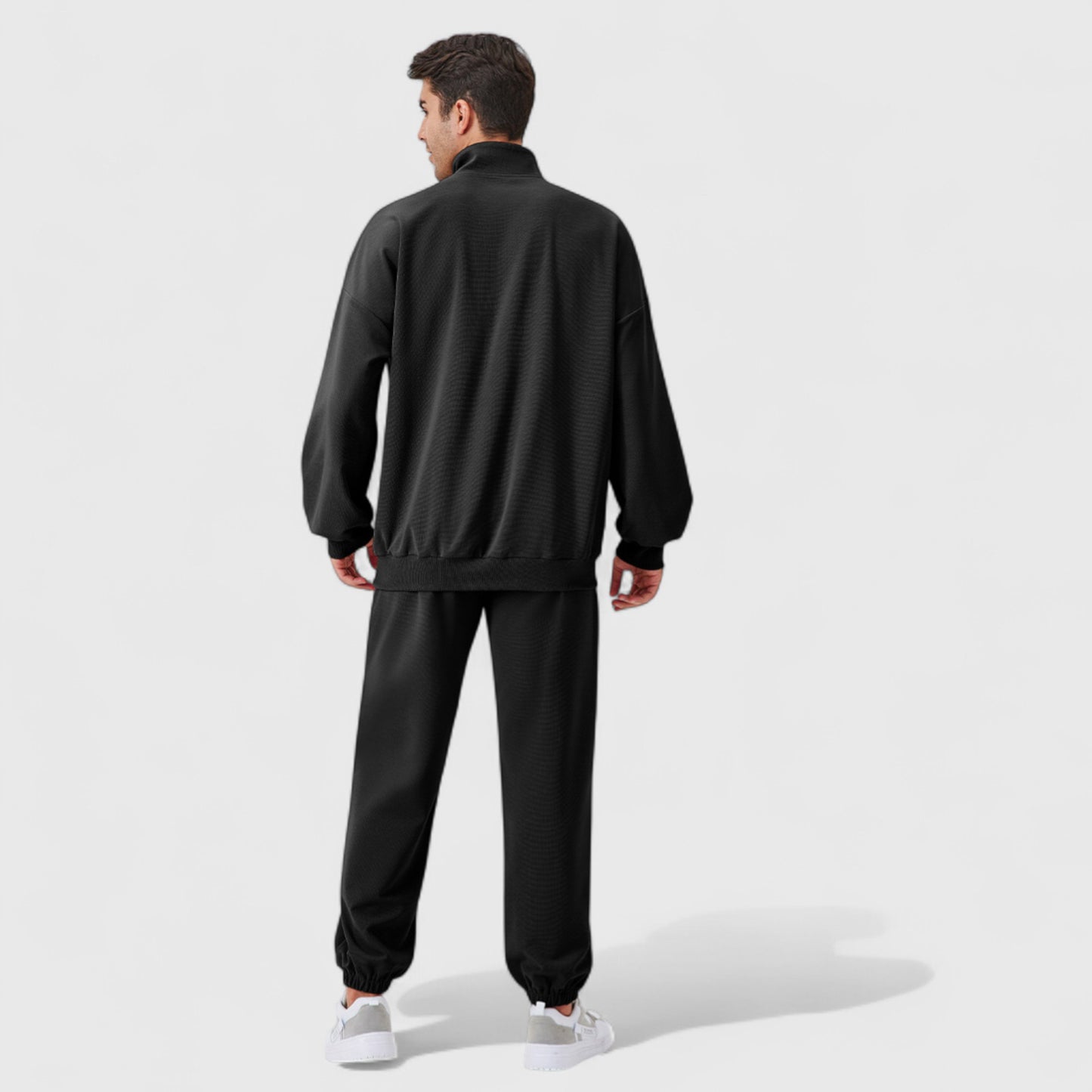 Men's Jogger Pants with Drawstring Waistband and Elastic Cuffs for Active Comfort