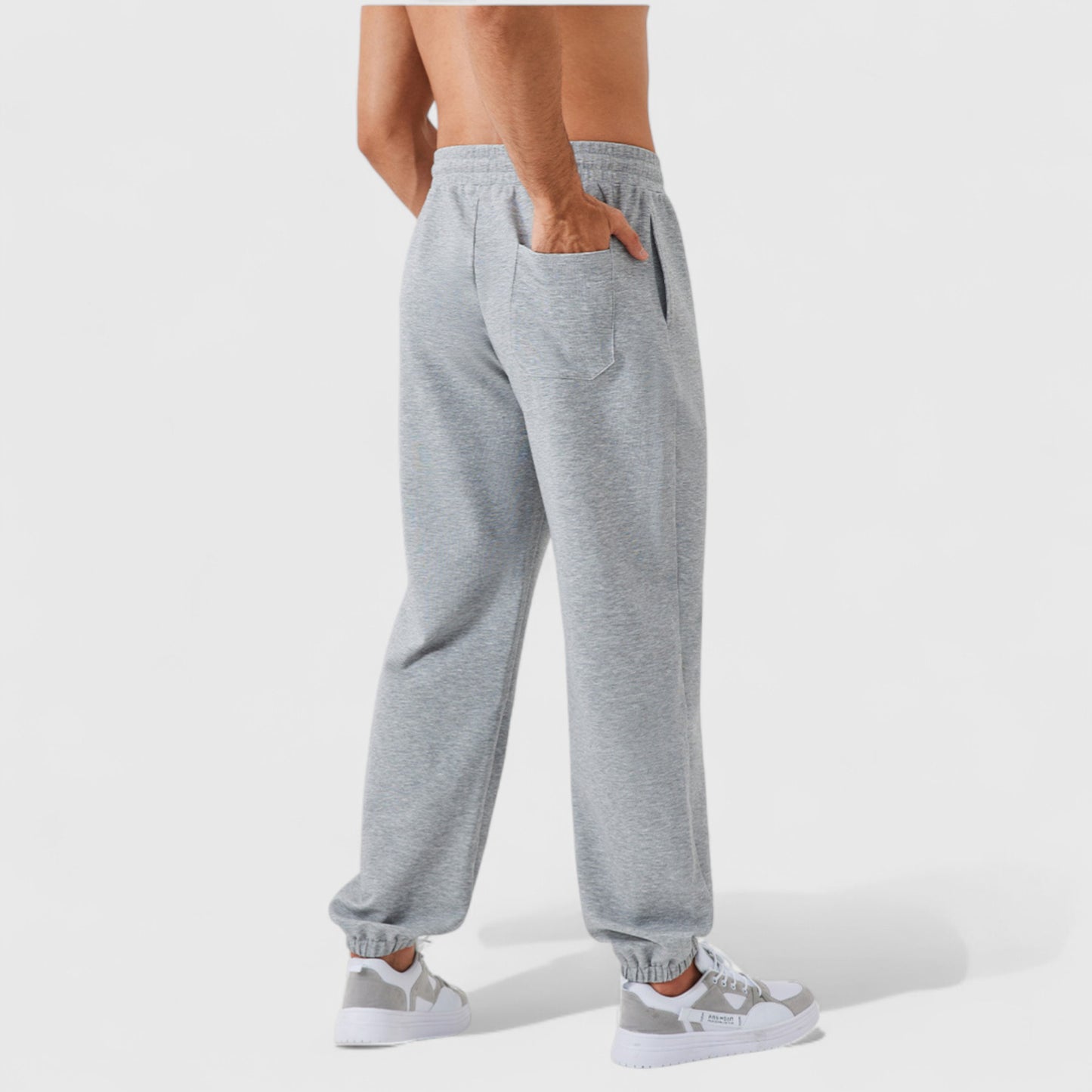 Men's Jogger Pants with Drawstring Waistband and Elastic Cuffs for Active Comfort