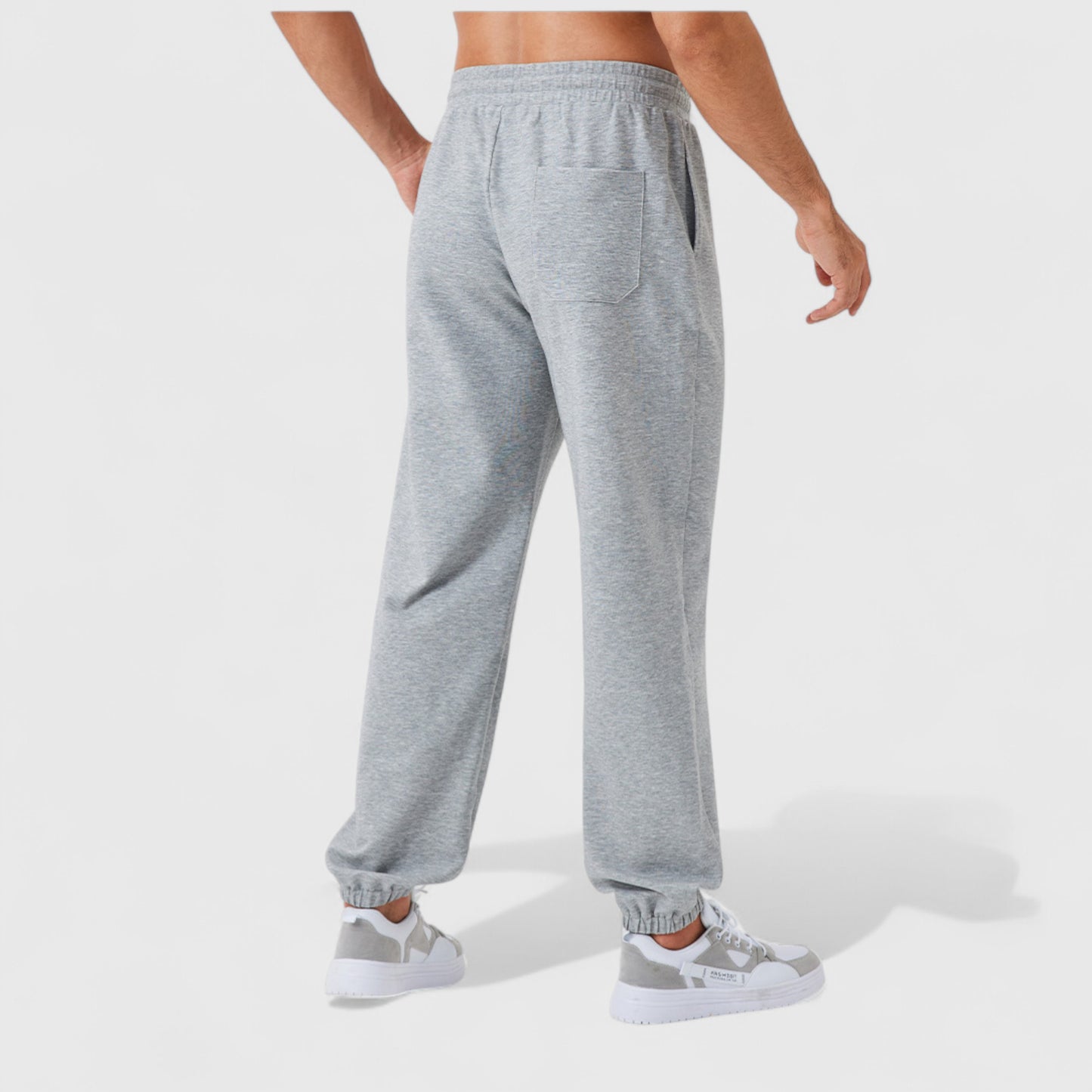 Men's Jogger Pants with Drawstring Waistband and Elastic Cuffs for Active Comfort