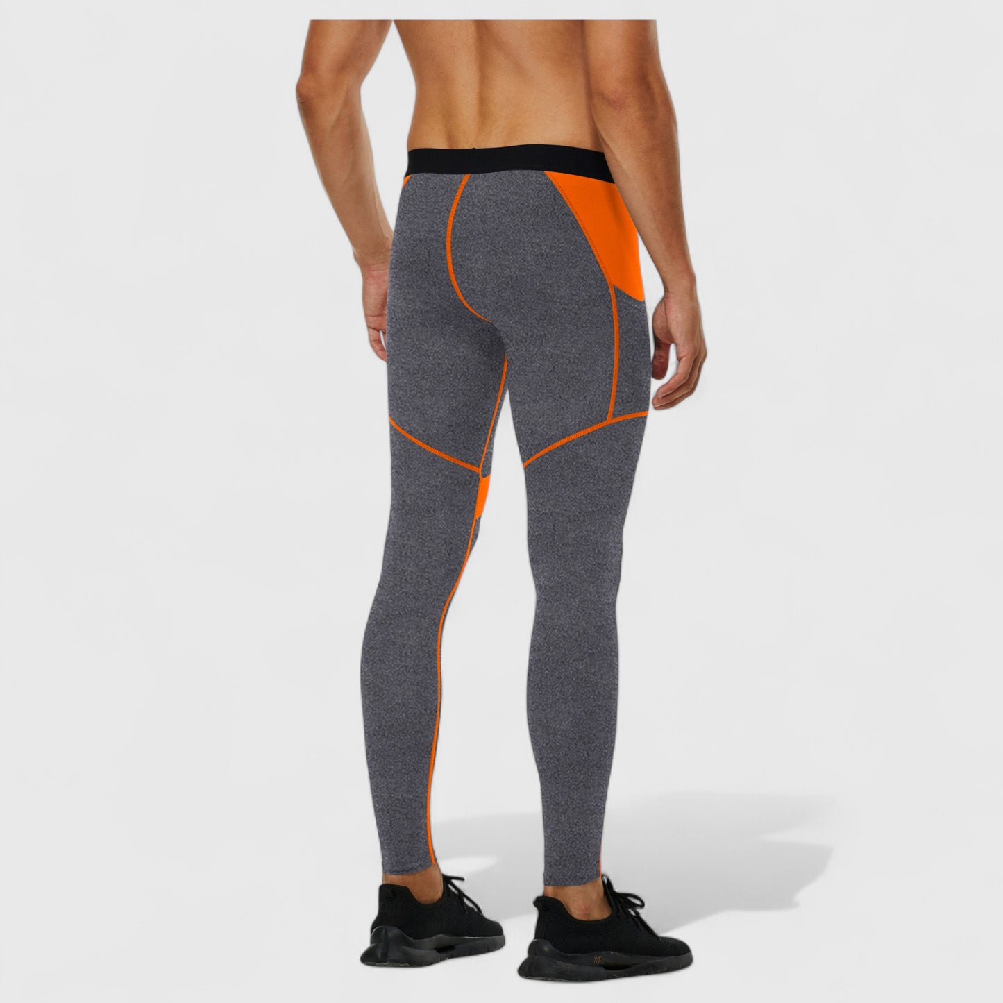 Men's Compression Leggings with Wide Waistband and Side Pocket for Training and Performance