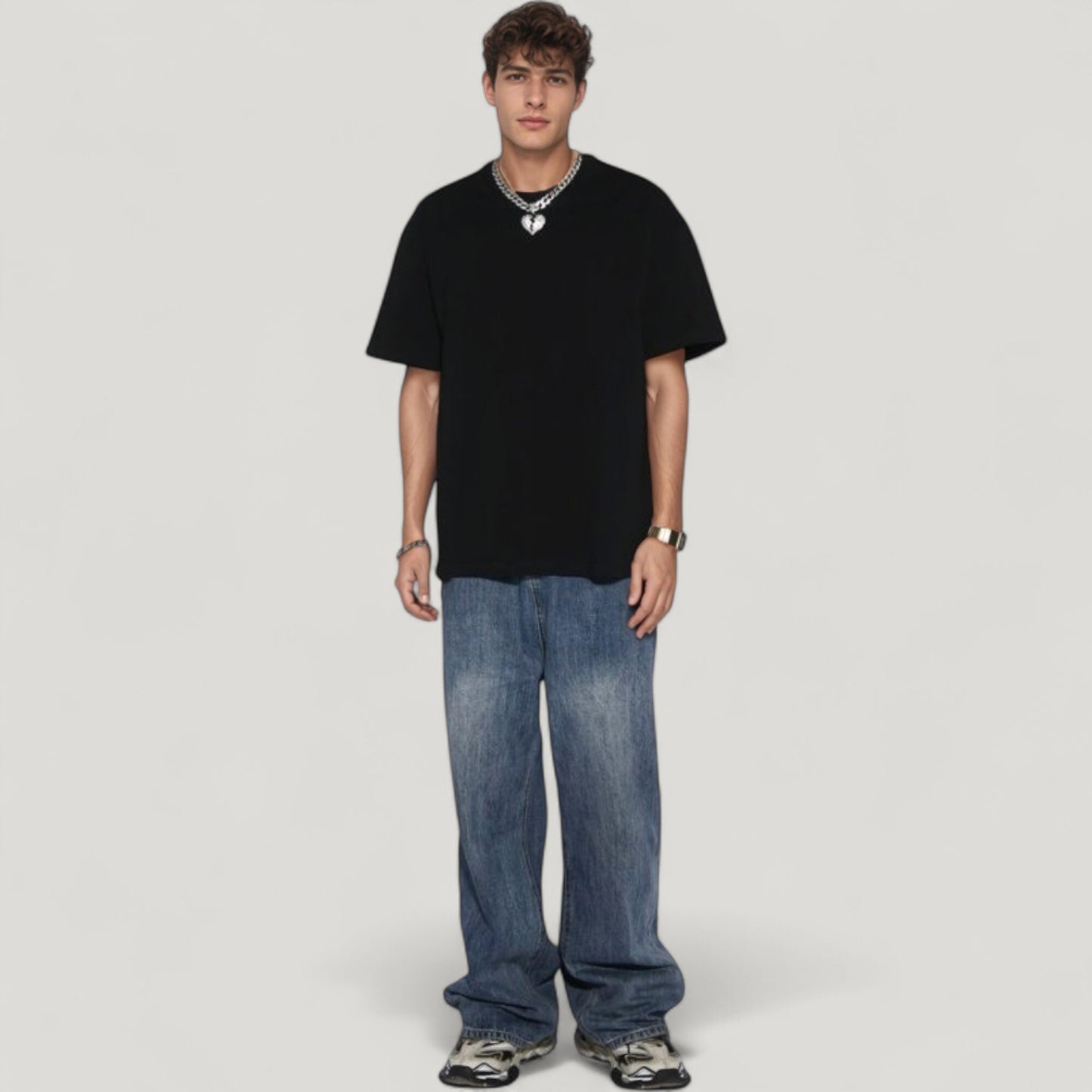 Men's Classic Short Sleeve Crew Neck T-Shirt with Relaxed Fit and Timeless Style