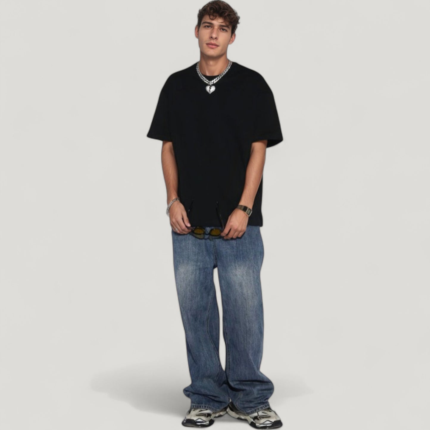 Men's Classic Short Sleeve Crew Neck T-Shirt with Relaxed Fit and Timeless Style