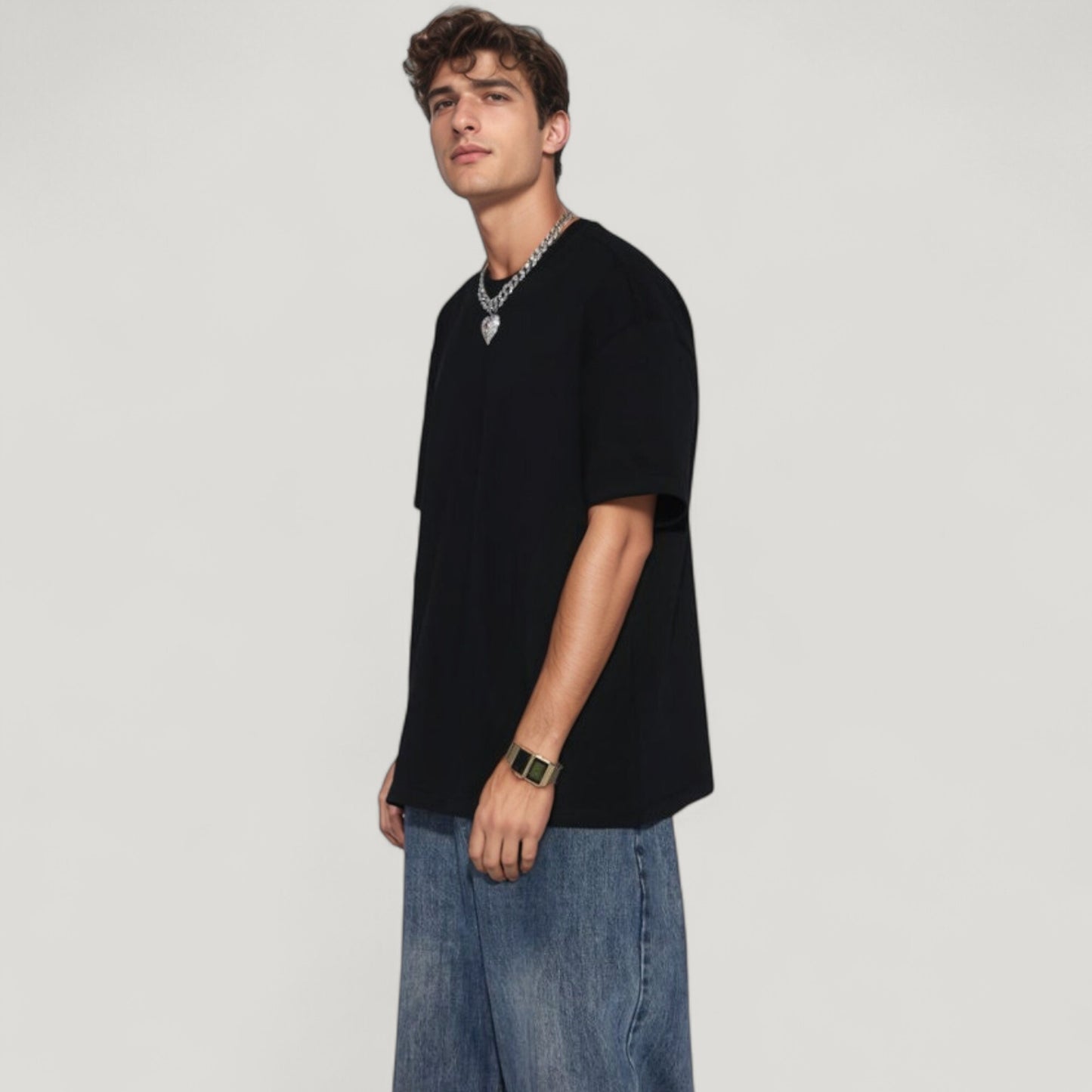 Men's Classic Short Sleeve Crew Neck T-Shirt with Relaxed Fit and Timeless Style