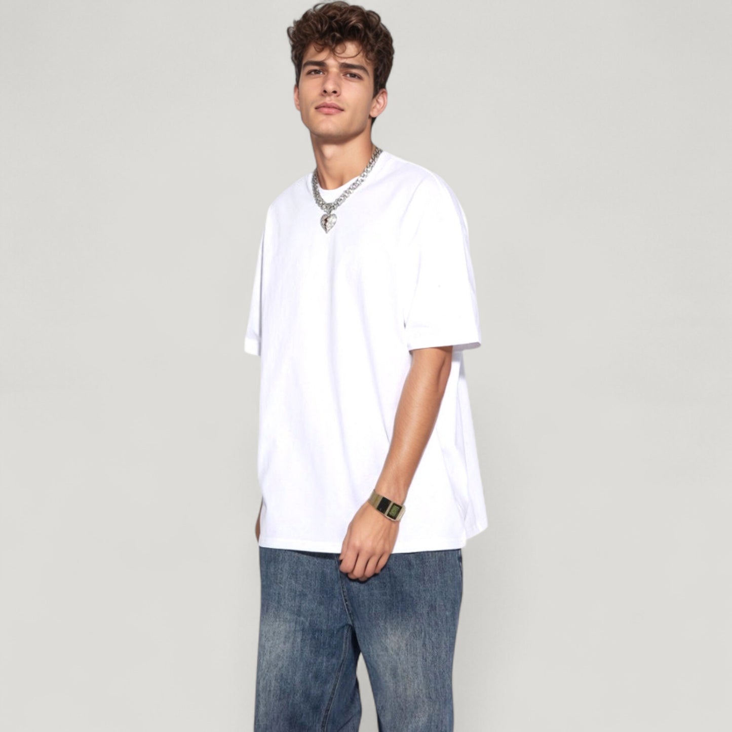 Men's Classic Short Sleeve Crew Neck T-Shirt with Relaxed Fit and Timeless Style