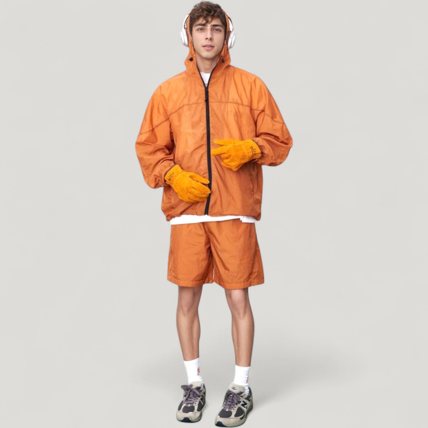 Men's Hooded Zip-Up Sun Protection Jacket with Lightweight Design and Relaxed Fit