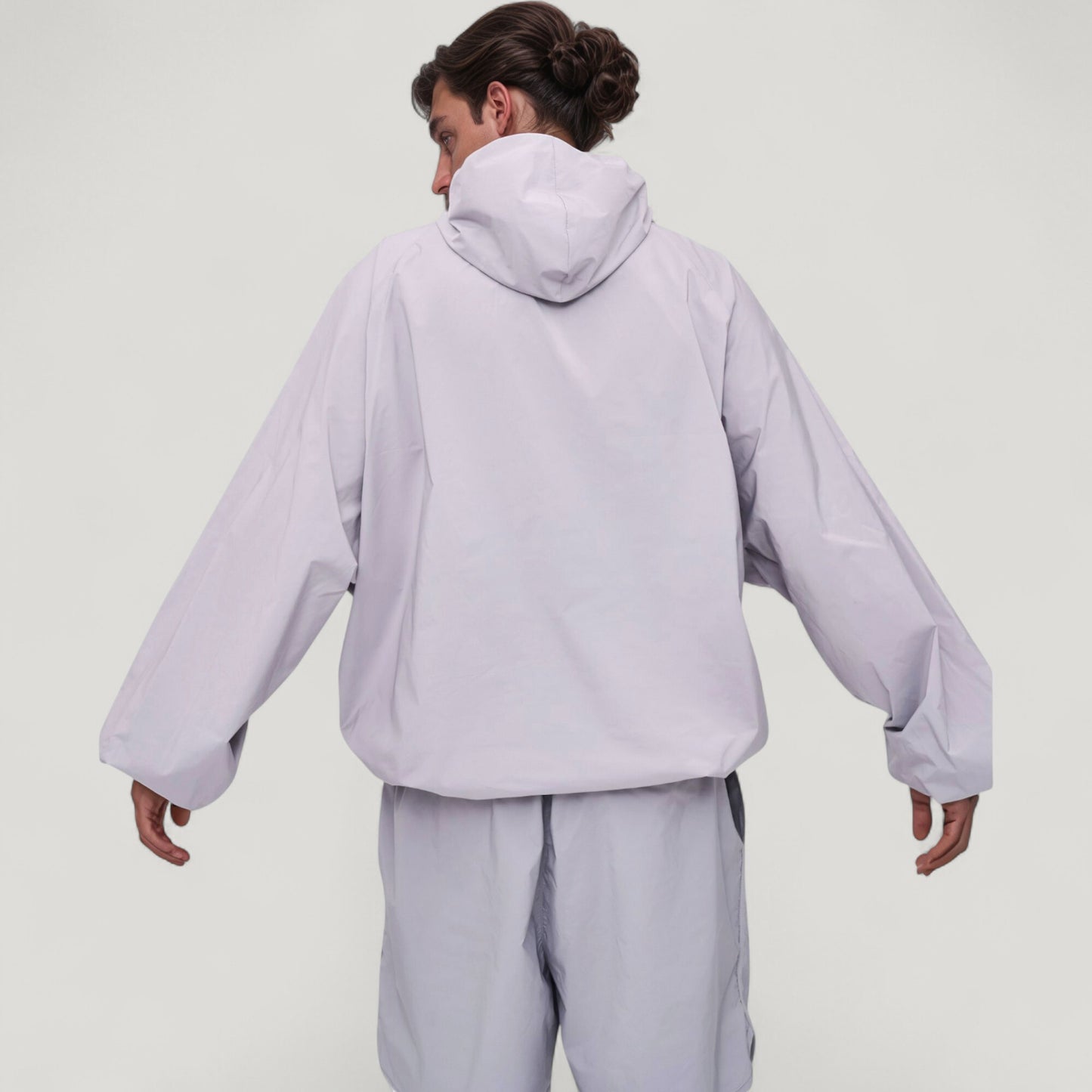 Men's Lightweight Hooded Sun Protection Pullover with Half Zip and Relaxed Fit