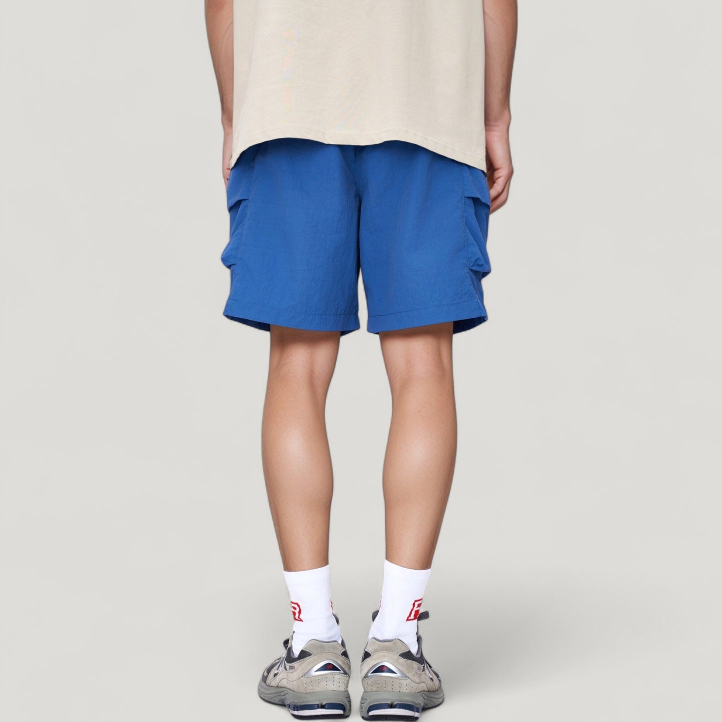 Men's Cargo Pocket Drawstring Shorts with Relaxed Fit and Elastic Waist