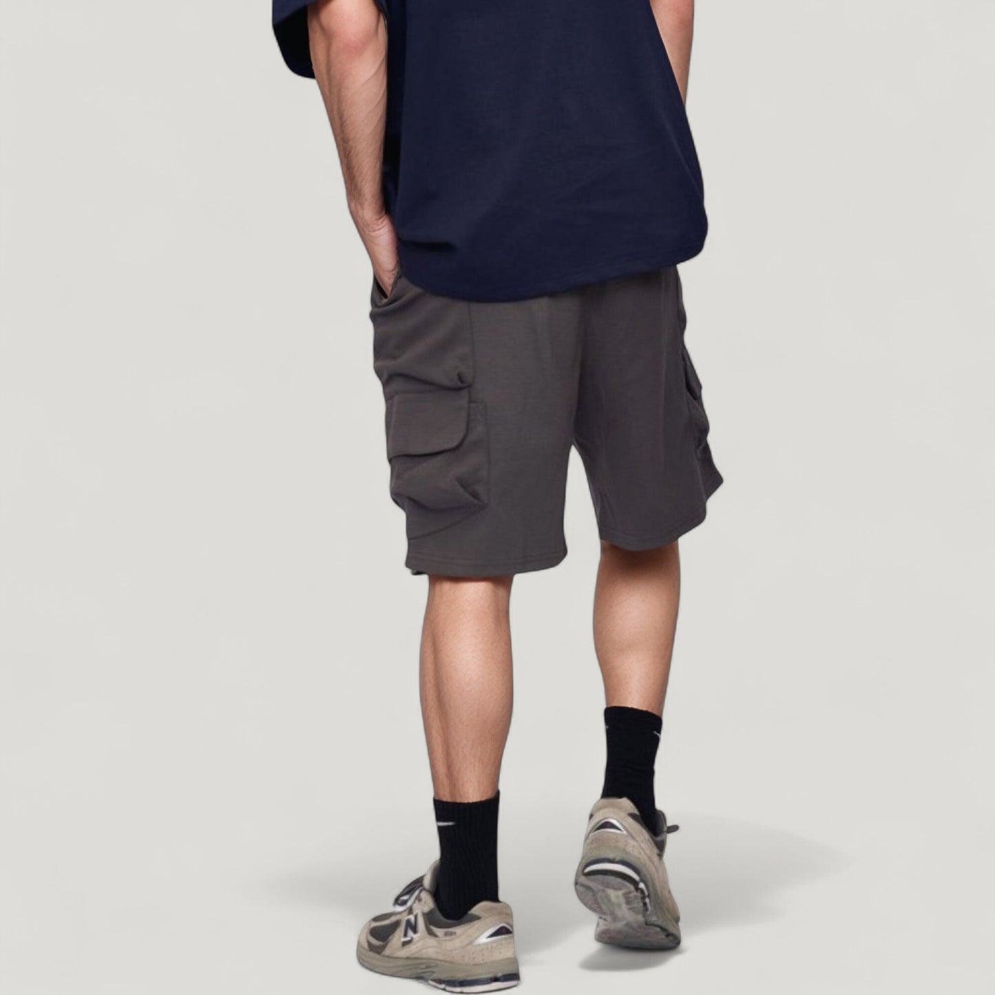 Men's Drawstring Waist Relaxed Fit Everyday Casual Shorts with Side Pockets