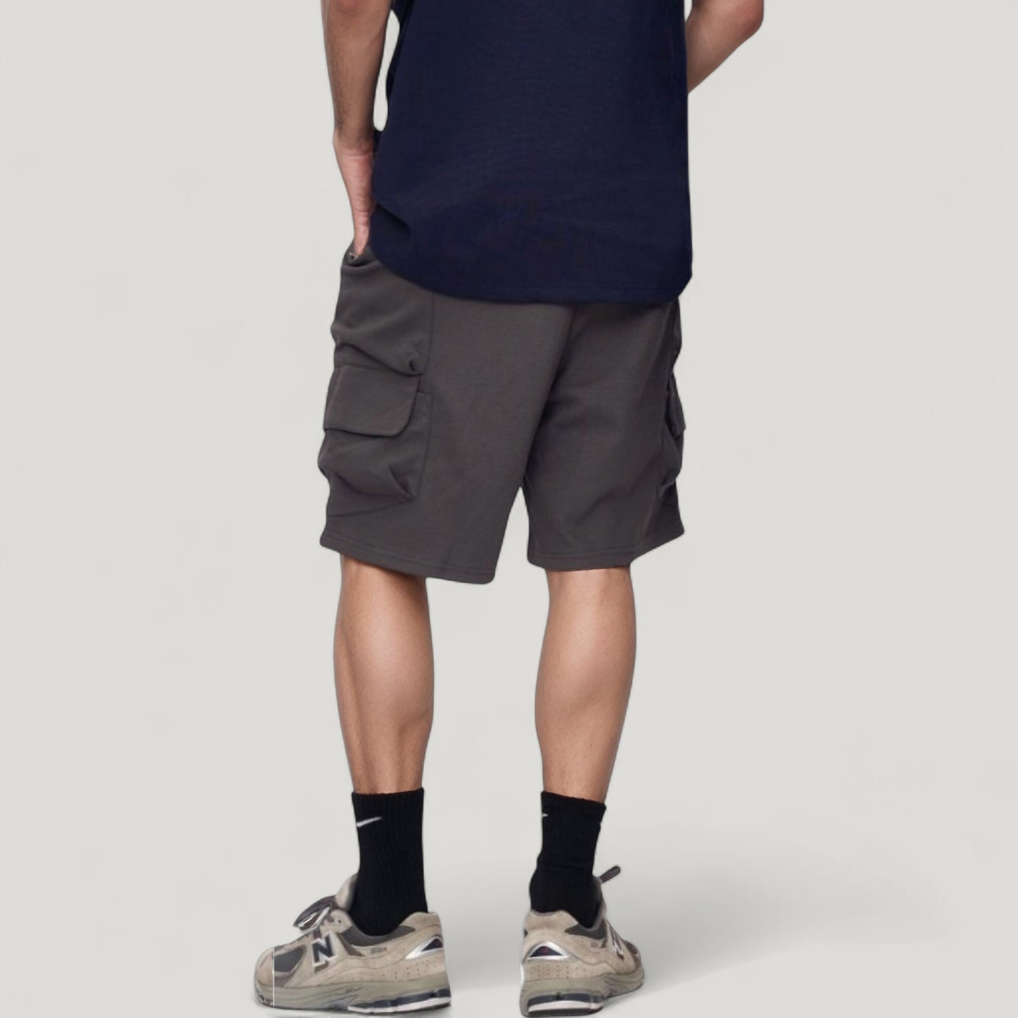Men's Drawstring Waist Relaxed Fit Everyday Casual Shorts with Side Pockets