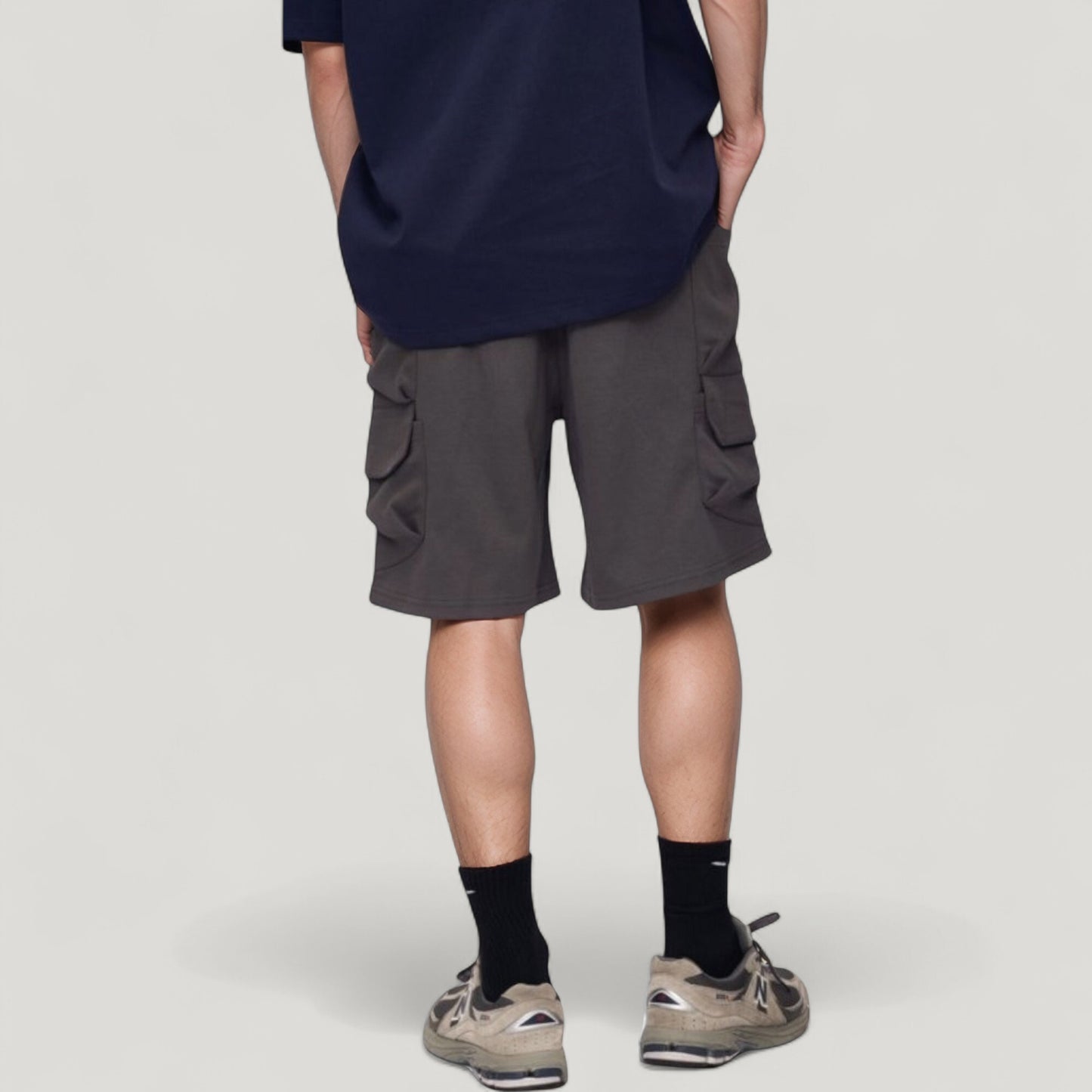 Men's Drawstring Waist Relaxed Fit Everyday Casual Shorts with Side Pockets