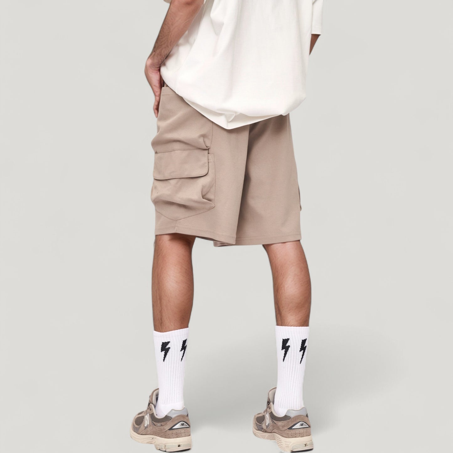 Men's Drawstring Waist Relaxed Fit Everyday Casual Shorts with Side Pockets