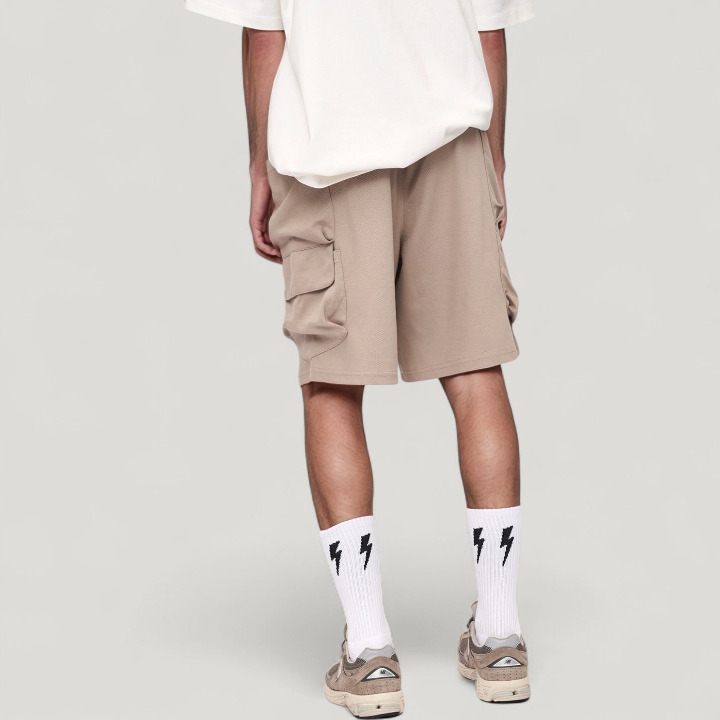 Men's Drawstring Waist Relaxed Fit Everyday Casual Shorts with Side Pockets