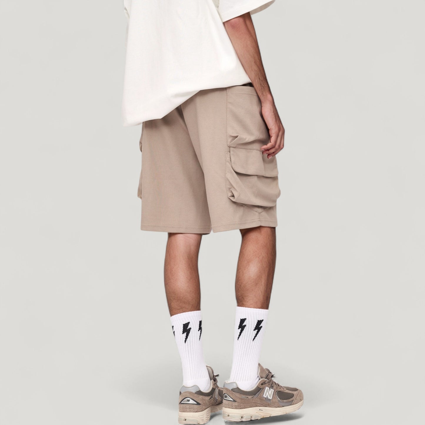 Men's Drawstring Waist Relaxed Fit Everyday Casual Shorts with Side Pockets