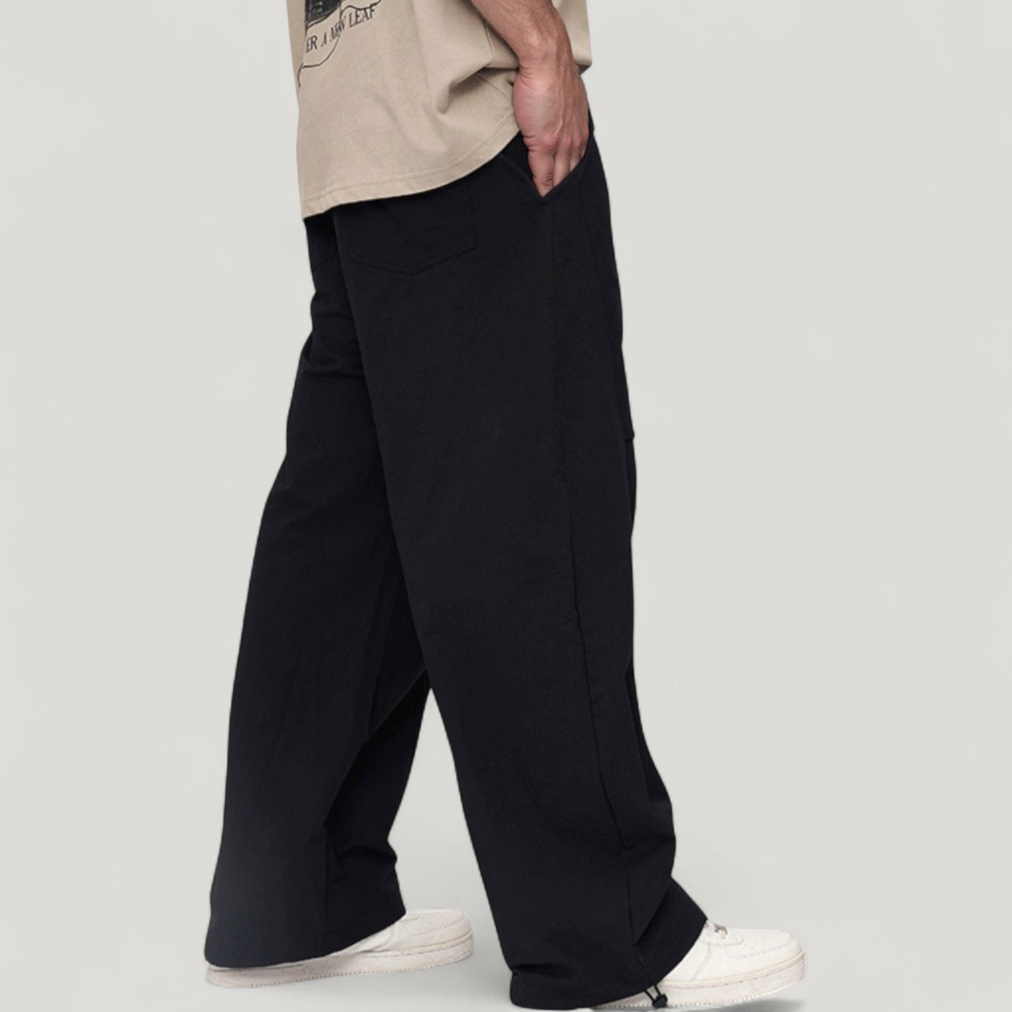 Men's Wide Leg Relaxed Fit Drawstring Waist Casual Sweatpants