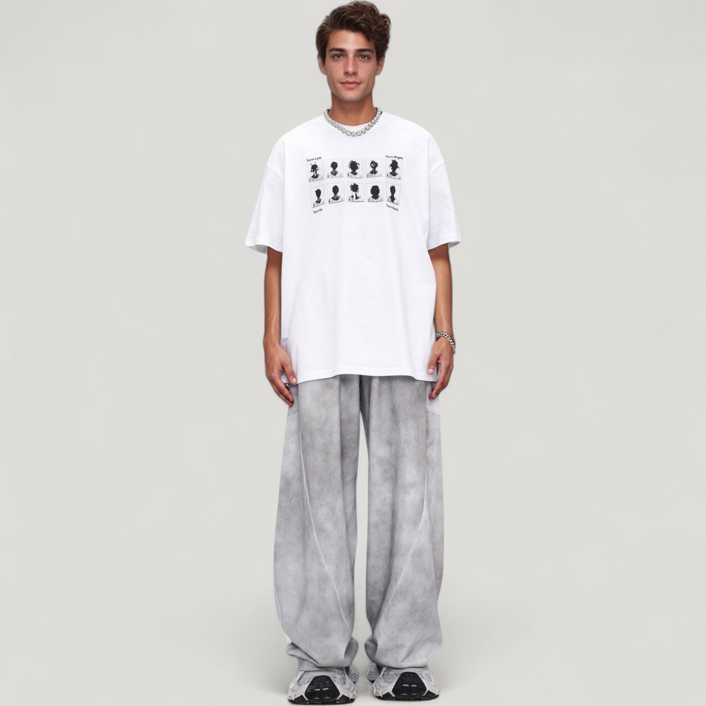 Men's Wide Leg Drawstring Pants with Relaxed Fit and Side Pockets
