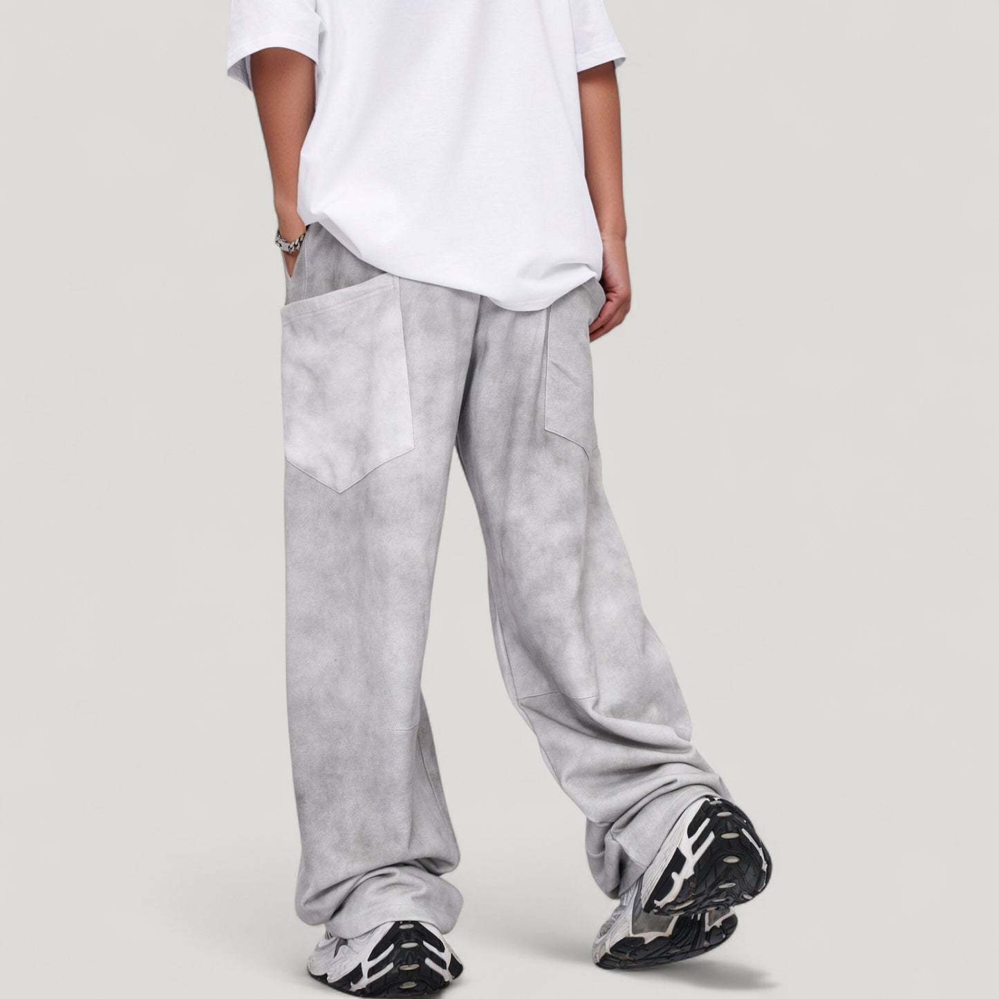 Men's Wide Leg Drawstring Pants with Relaxed Fit and Side Pockets