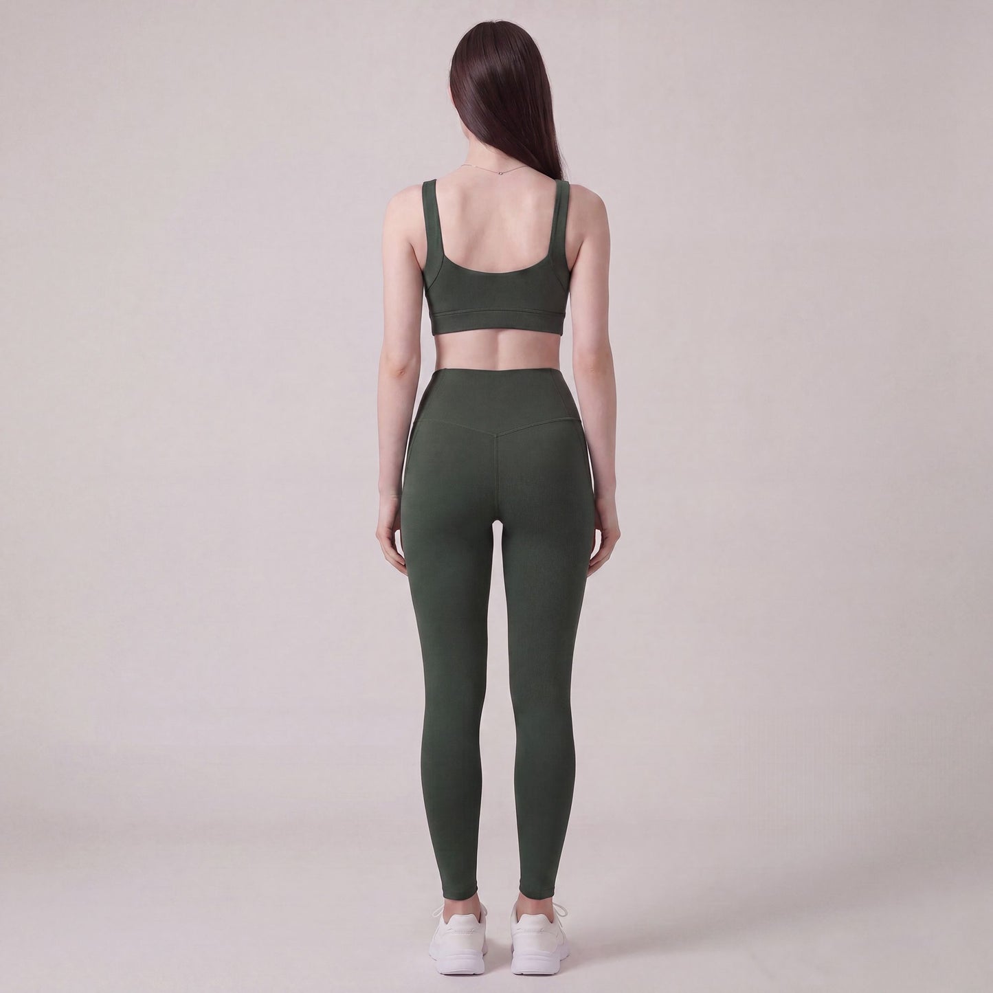 High Waist Full Length Active Leggings with Contour Seams for Workout and Everyday Wear