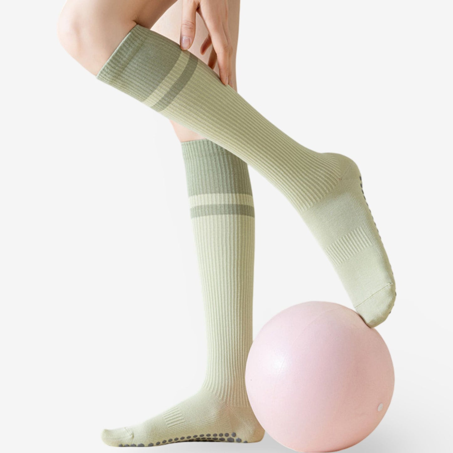 Colorblock Calf Compression Yoga Socks for Fitness and Pilates 3 Pack