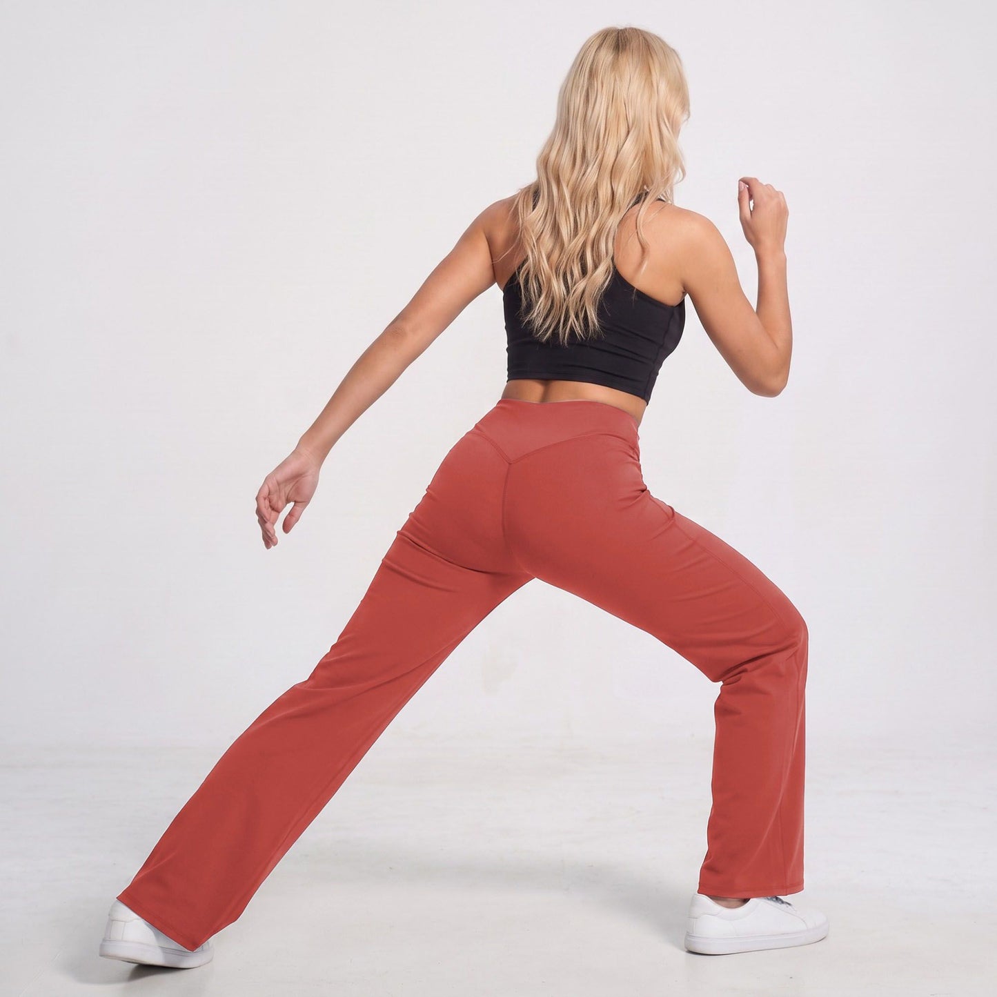 High Waist Wide Leg Yoga Pants Stretch Workout Pants
