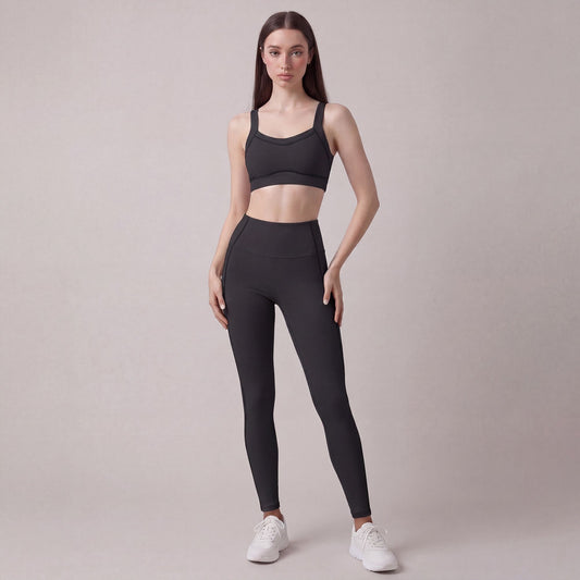 High Waist Full Length Active Leggings with Contour Seams for Workout and Everyday Wear