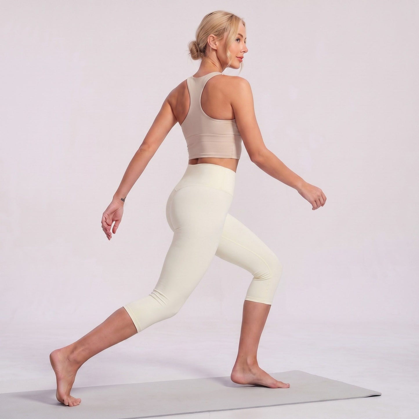High Waist Capri Leggings Stretch Workout Yoga Pants