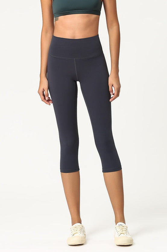 High Waisted Cropped Fitness Leggings