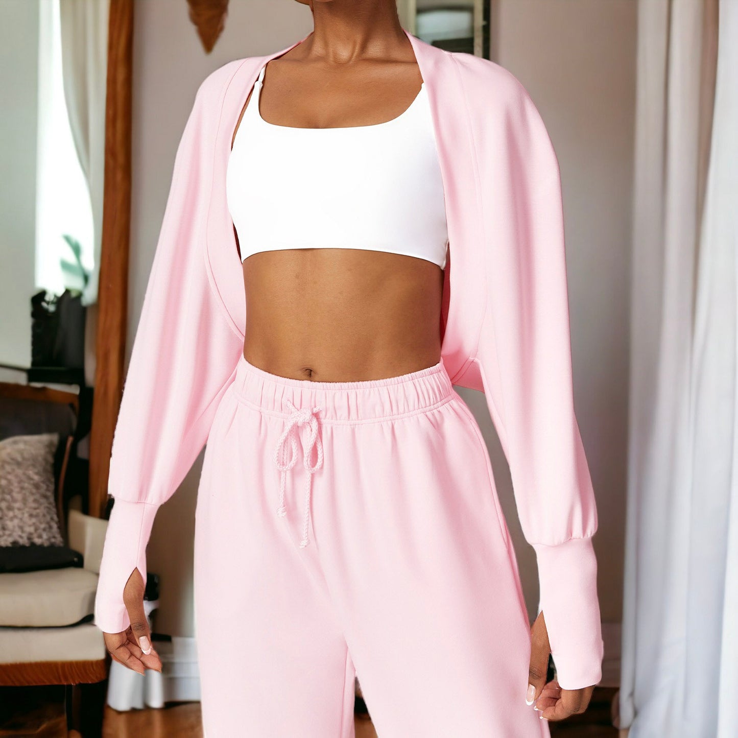 Solid Color Cropped Shrug