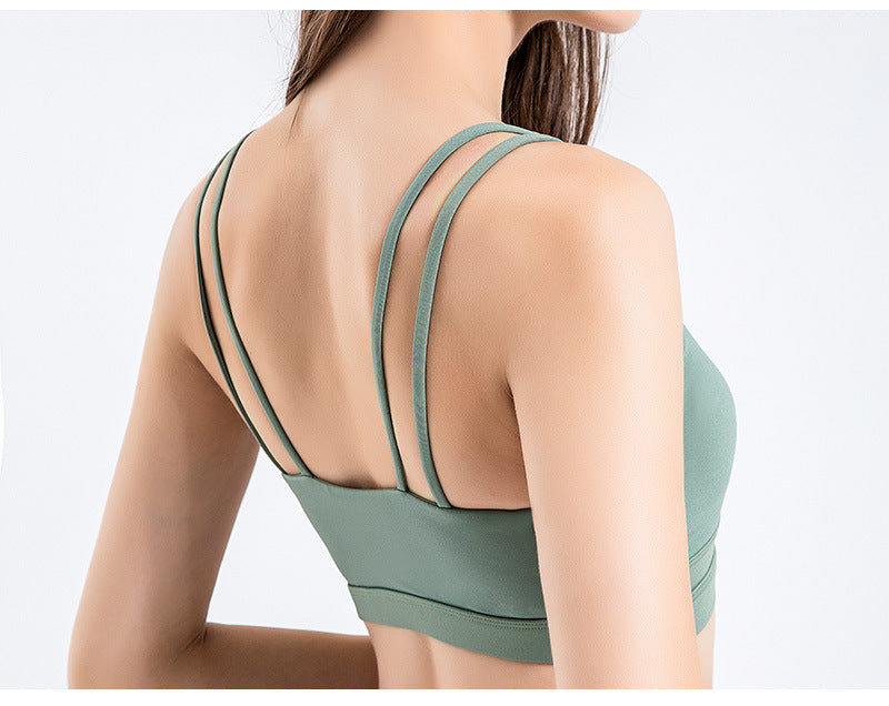 Scoop Lined Double Strap Fitness Bra