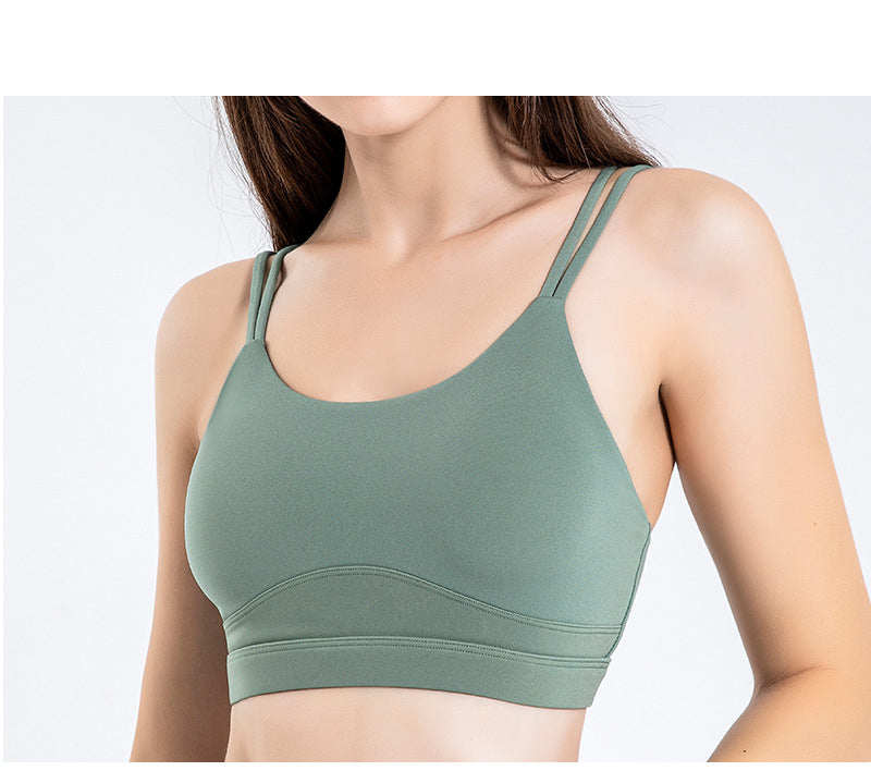 Scoop Lined Double Strap Fitness Bra
