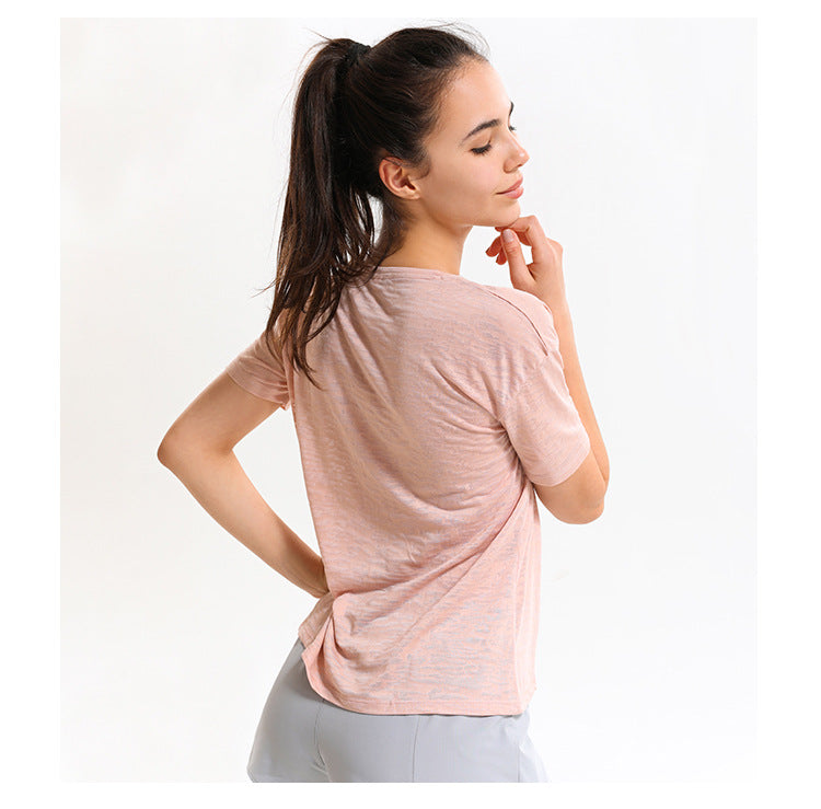 Asymmetrical Cut Out Burn Out Split Side Tee