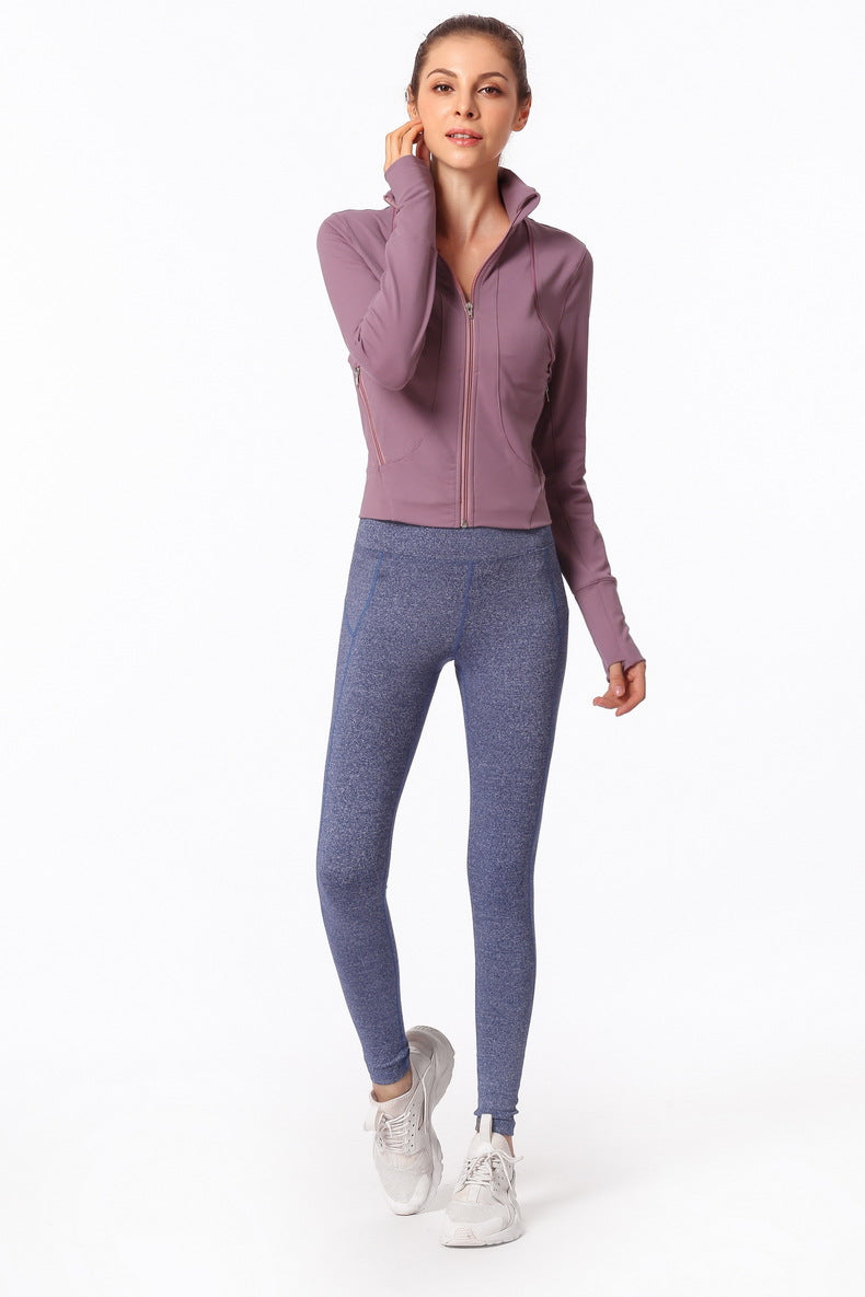 Slim Fit Collared Zipper Jacket