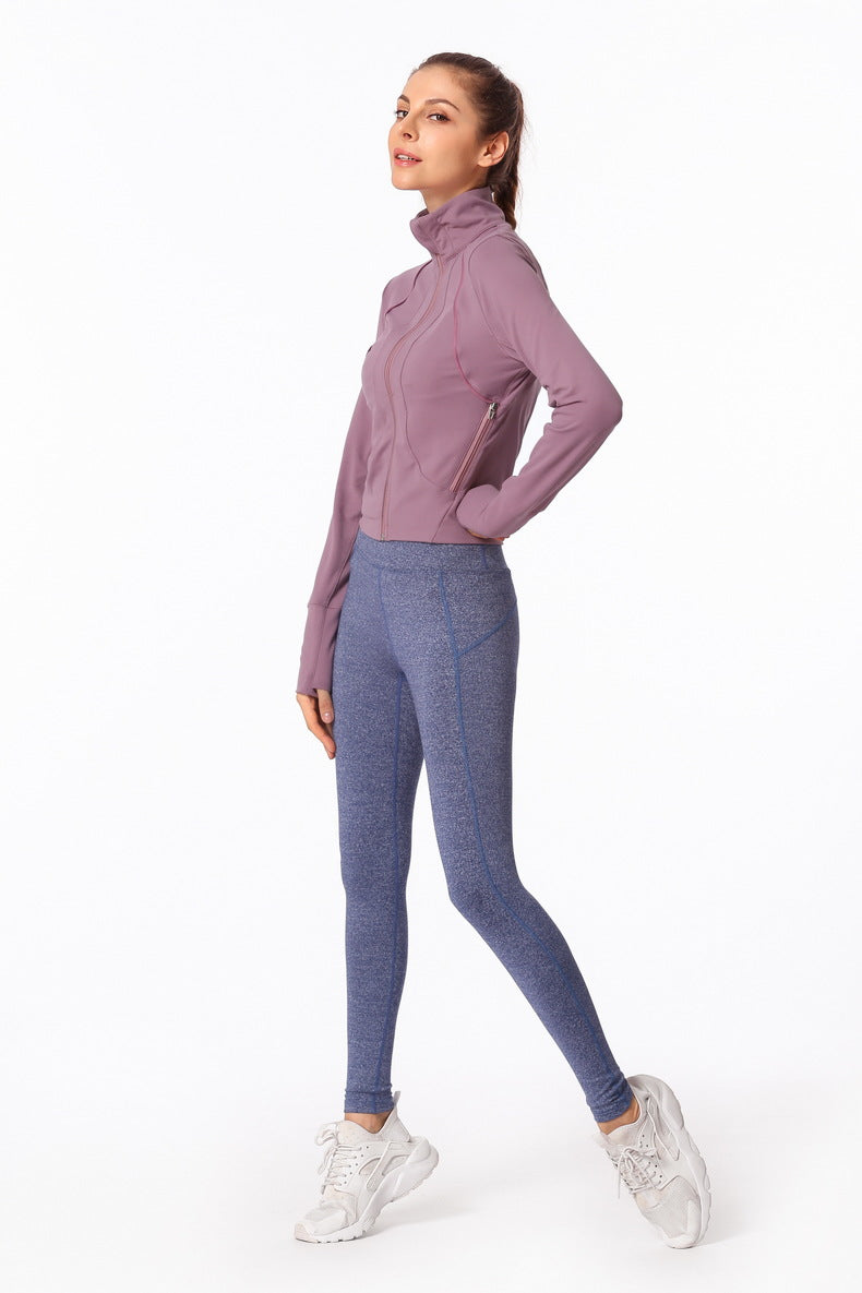 Slim Fit Collared Zipper Jacket